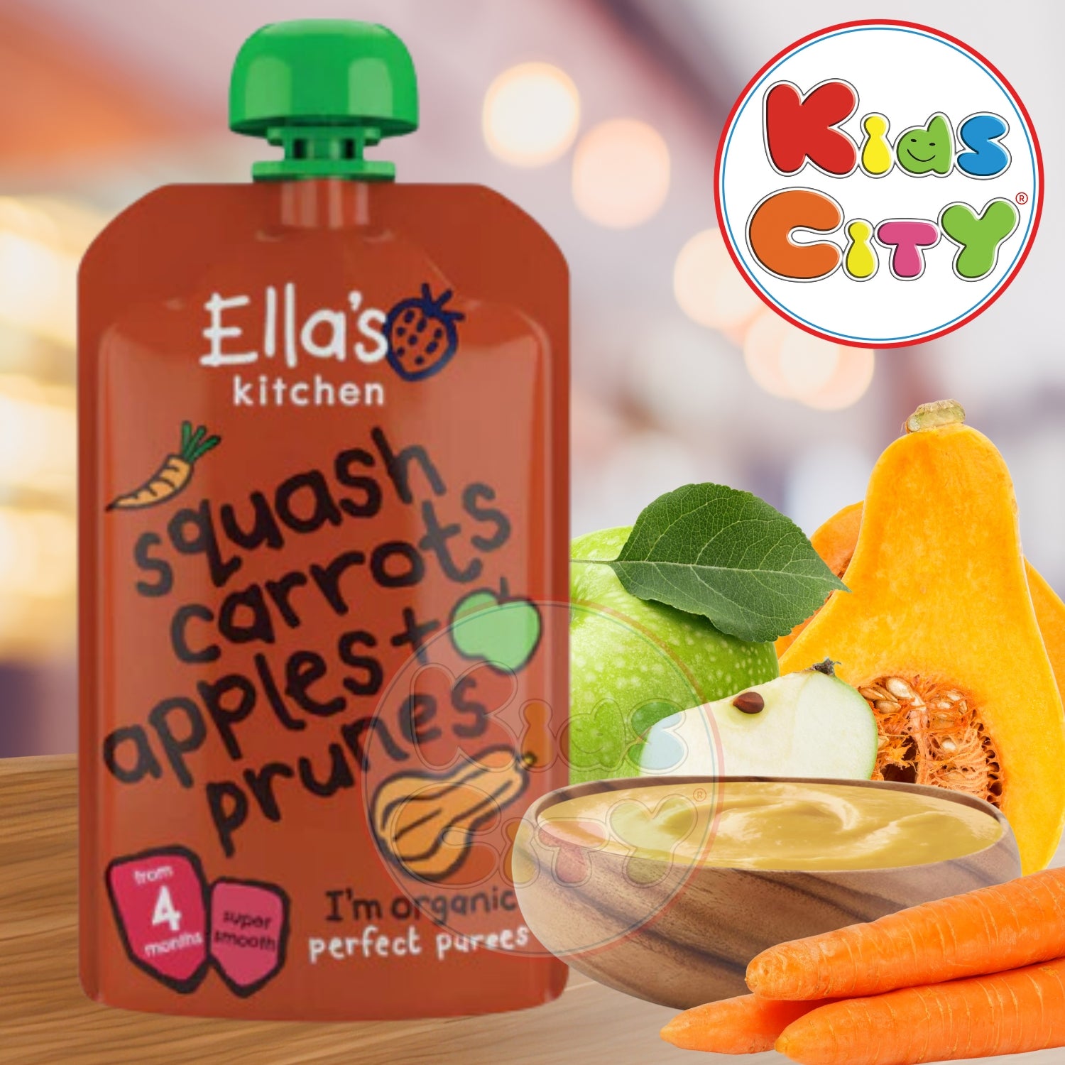 Ellas Kitchen Baby Food Pouch, Squash, Carrots, Apples + Prunes - 120g
