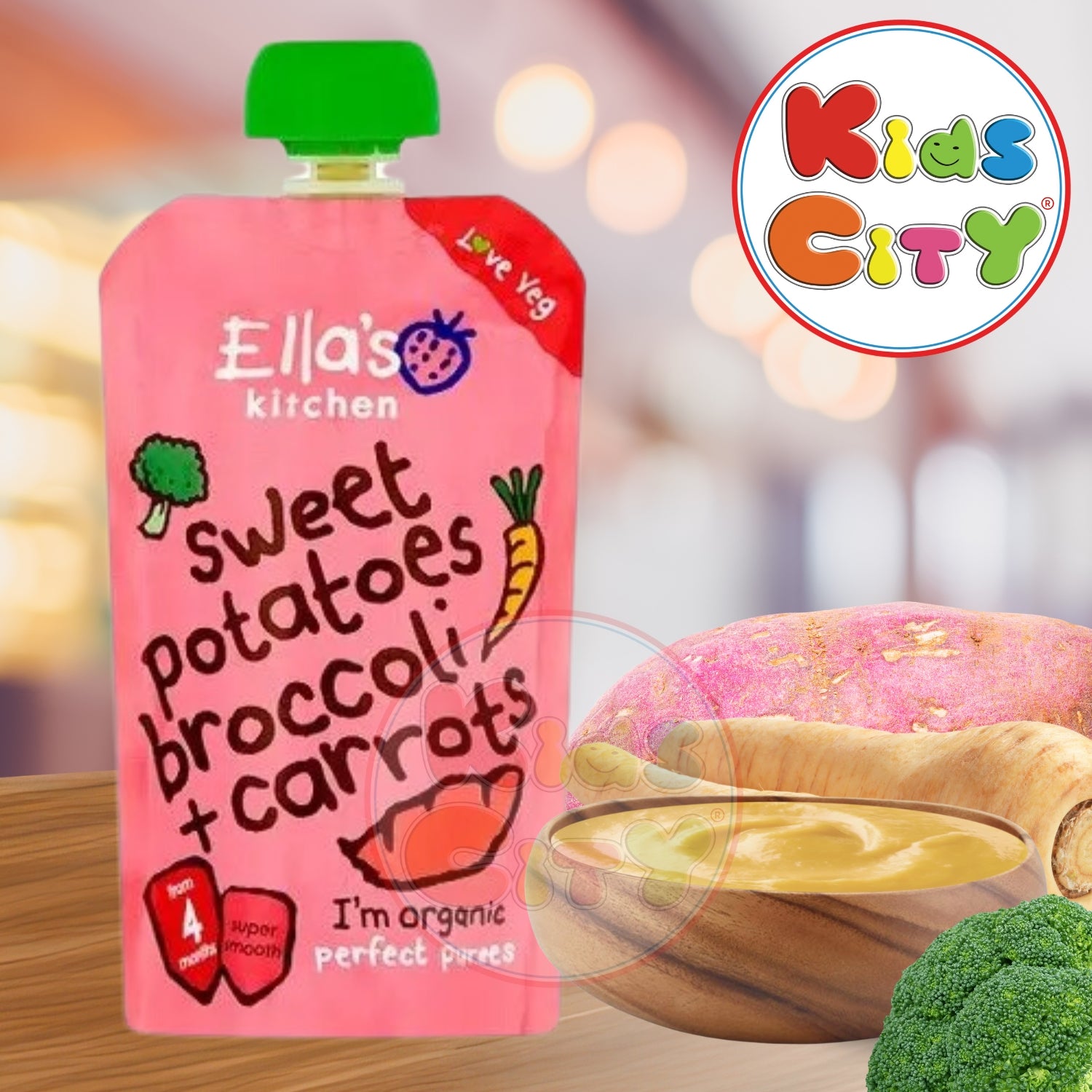 Ellas Kitchen Baby Food Pouch, Sweet Potatoes + Brocolli + Carrots - 120g