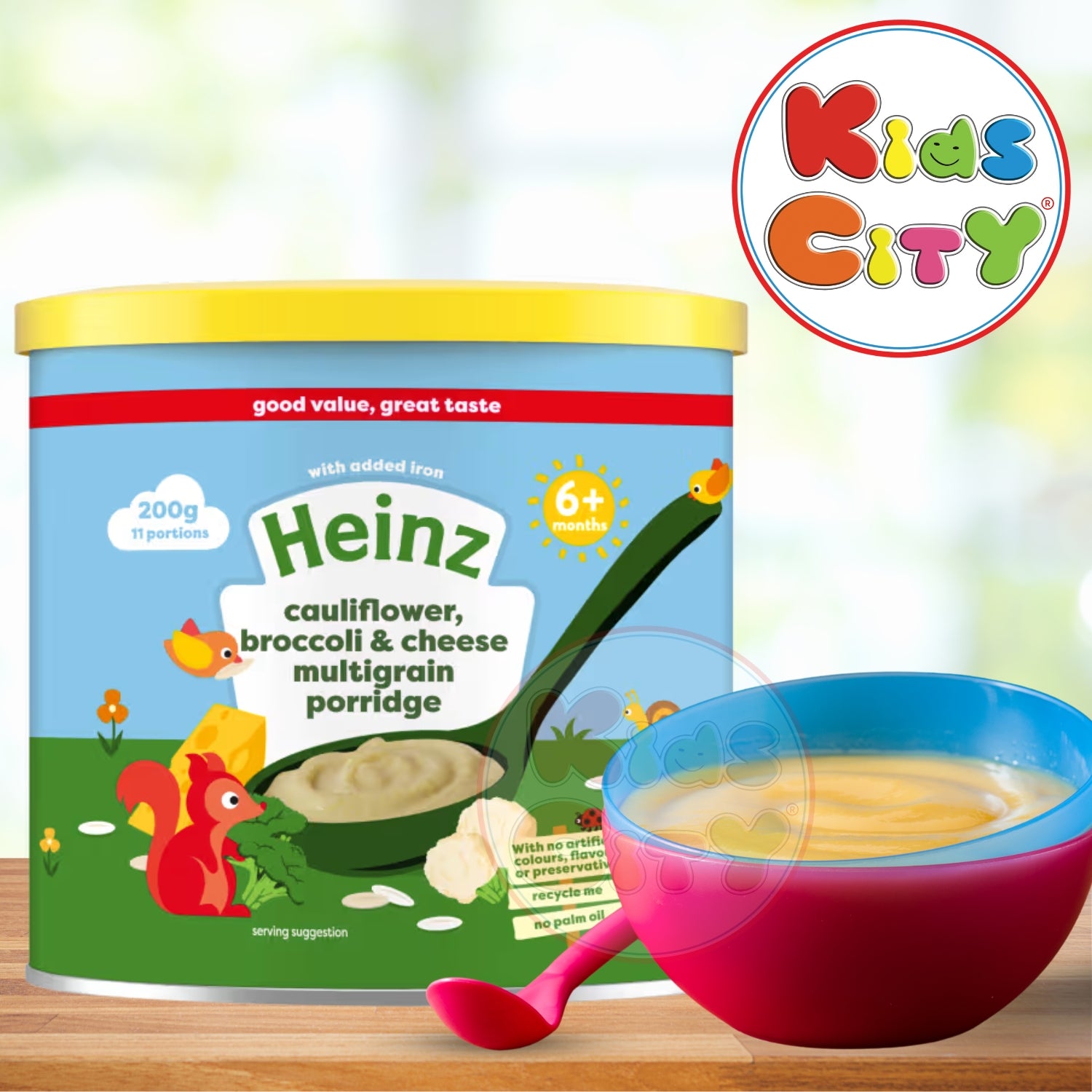 Heinz Baby Cereal, Cauliflower, Broccoli & Cheese Multigrain Porridge (6m+) - 200g
