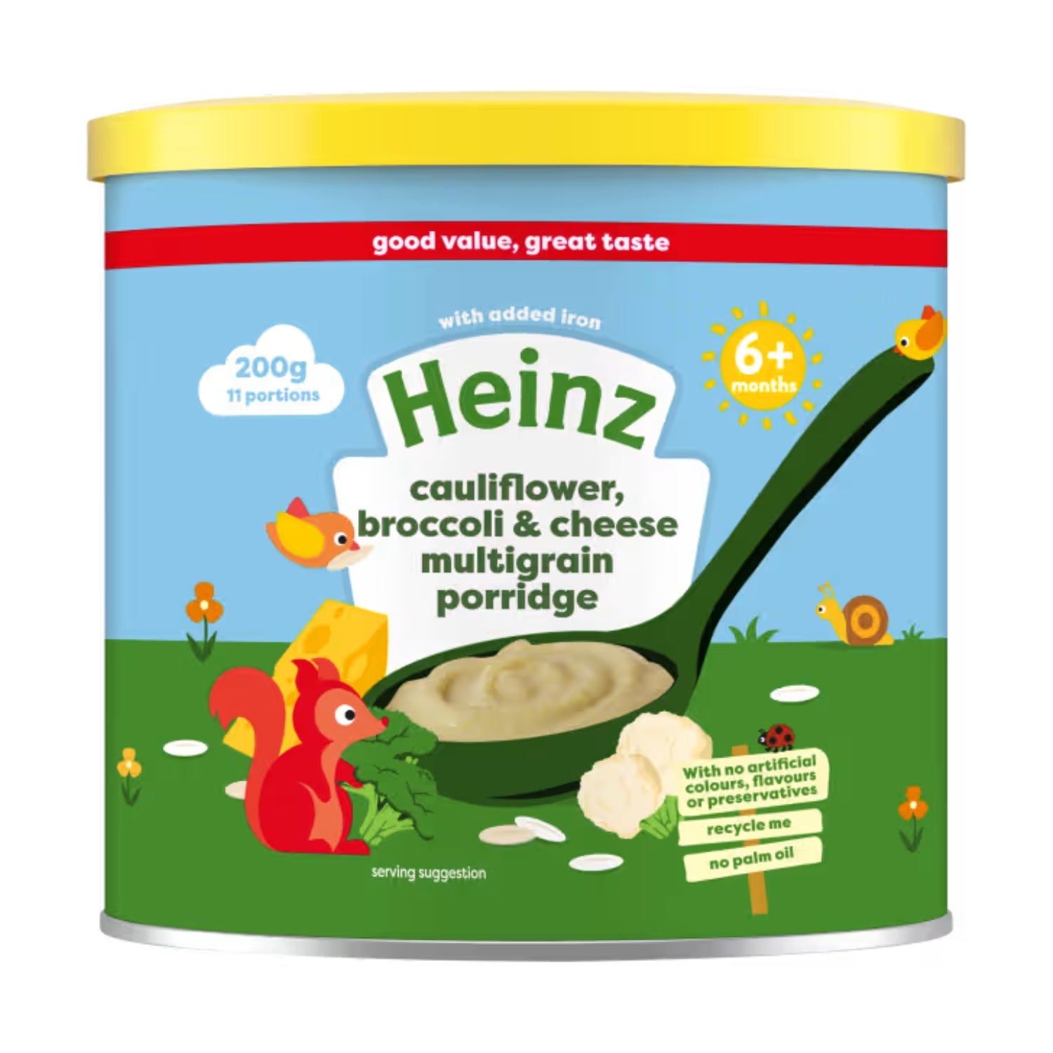 Heinz Baby Cereal, Cauliflower, Broccoli & Cheese Multigrain Porridge (6m+) - 200g