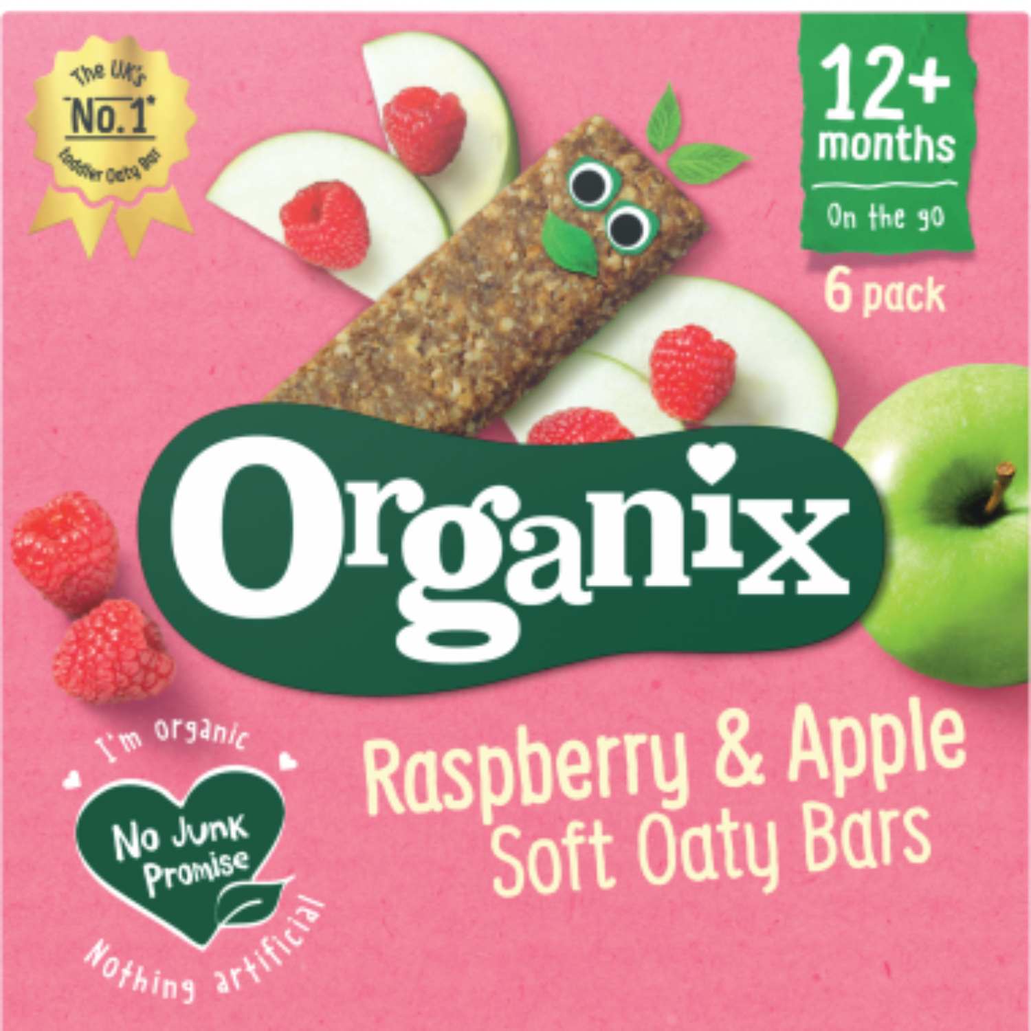 Organix Soft Oaty Bars, Rasberry and Apple