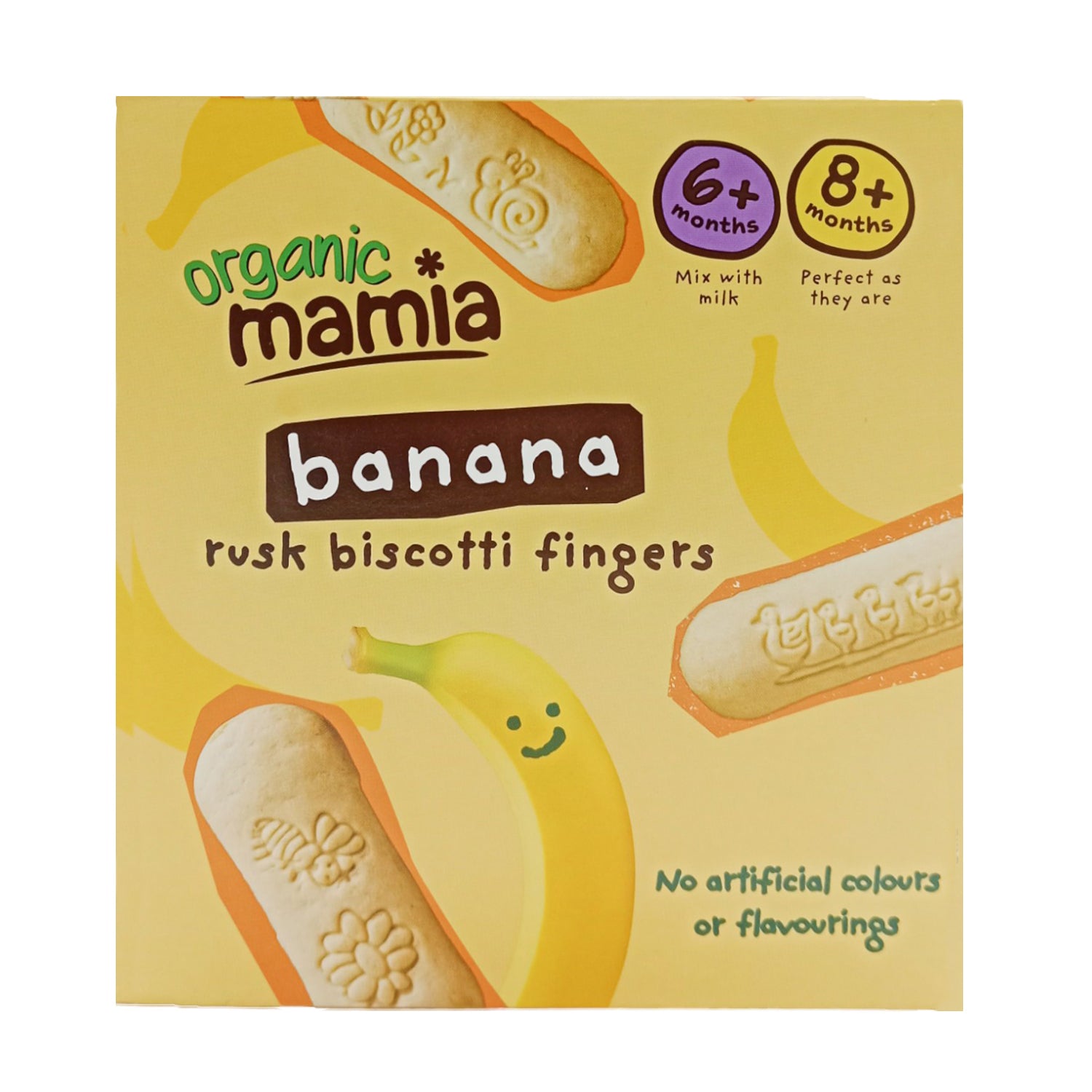 Organic Mamia Banana Rusk Biscotti Fingers (6-8m+) - 100g