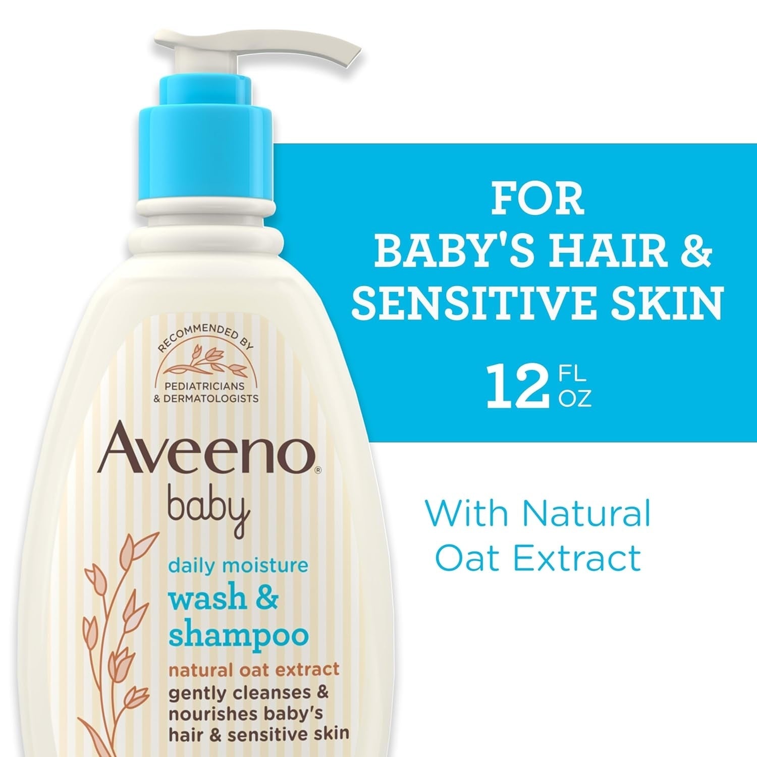 Aveeno Baby Daily Moisture Wash & Shampoo - 354ml