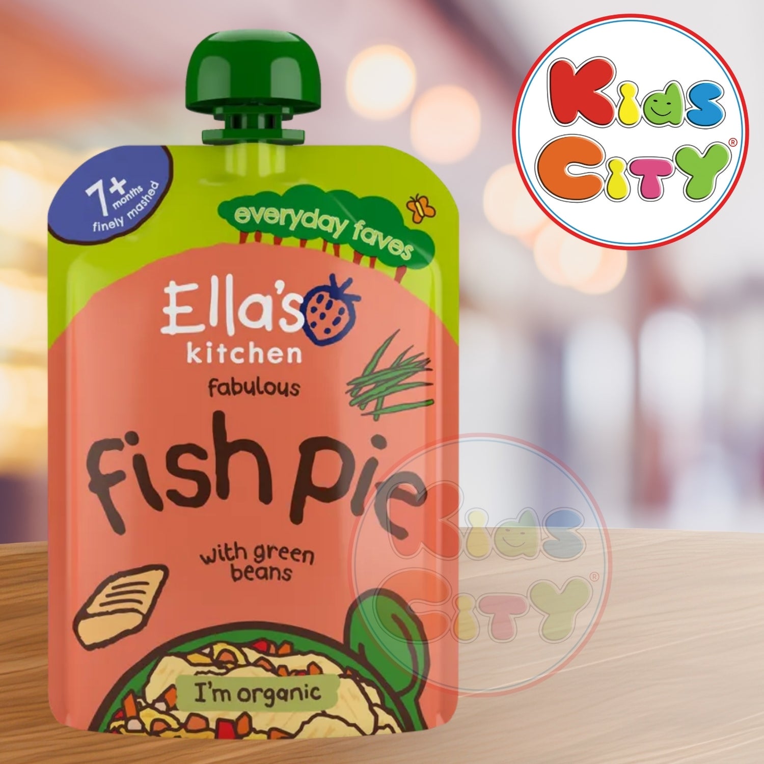Ella's Kitchen Organic Baby Food Pouch, Fish Pie with green beans (7m+) - 130g