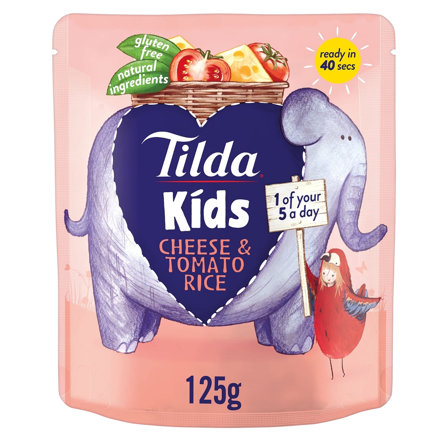 Tilda Kids Baby Food Pouch, Cheese & Tomato Rice - 125g