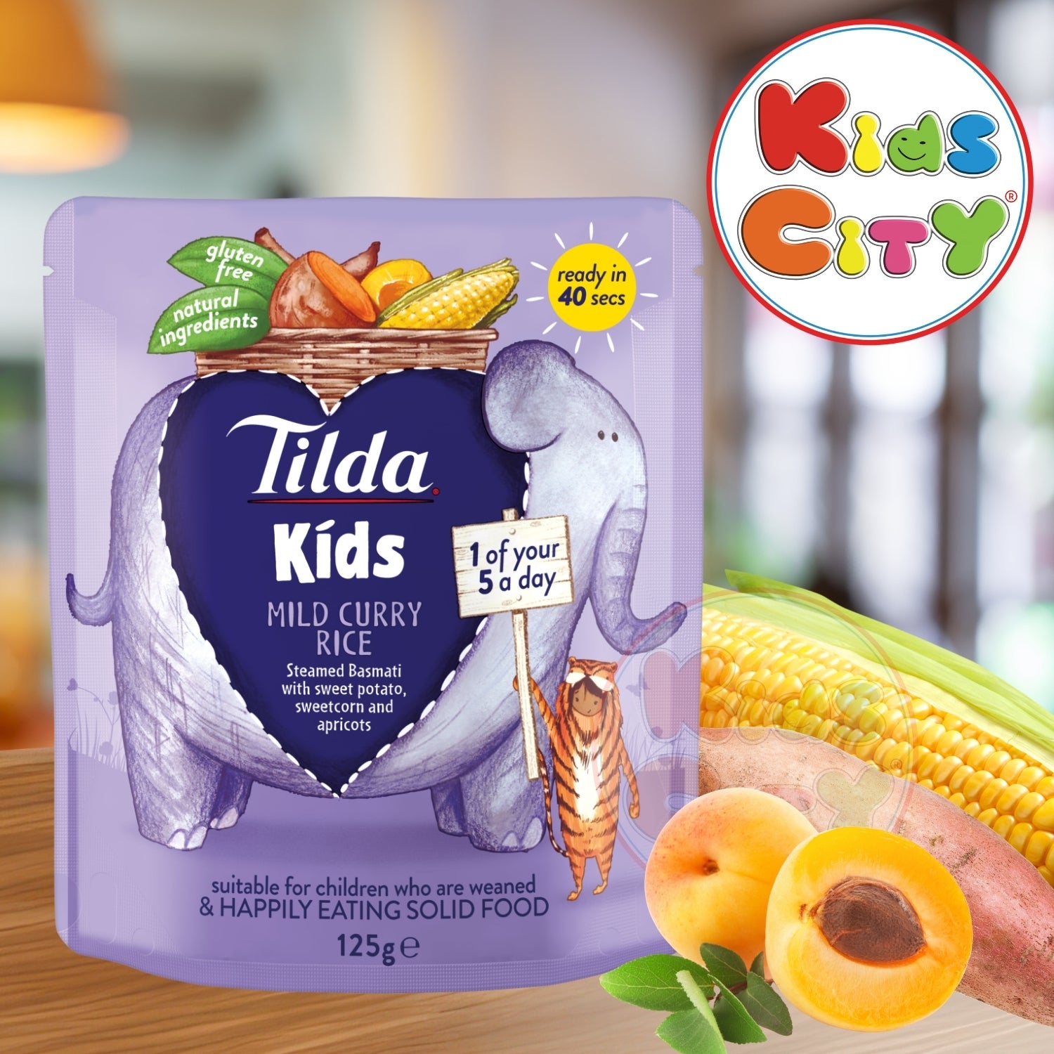 Tilda Kids Baby Food Pouch, Mild Curry Rice - 125g