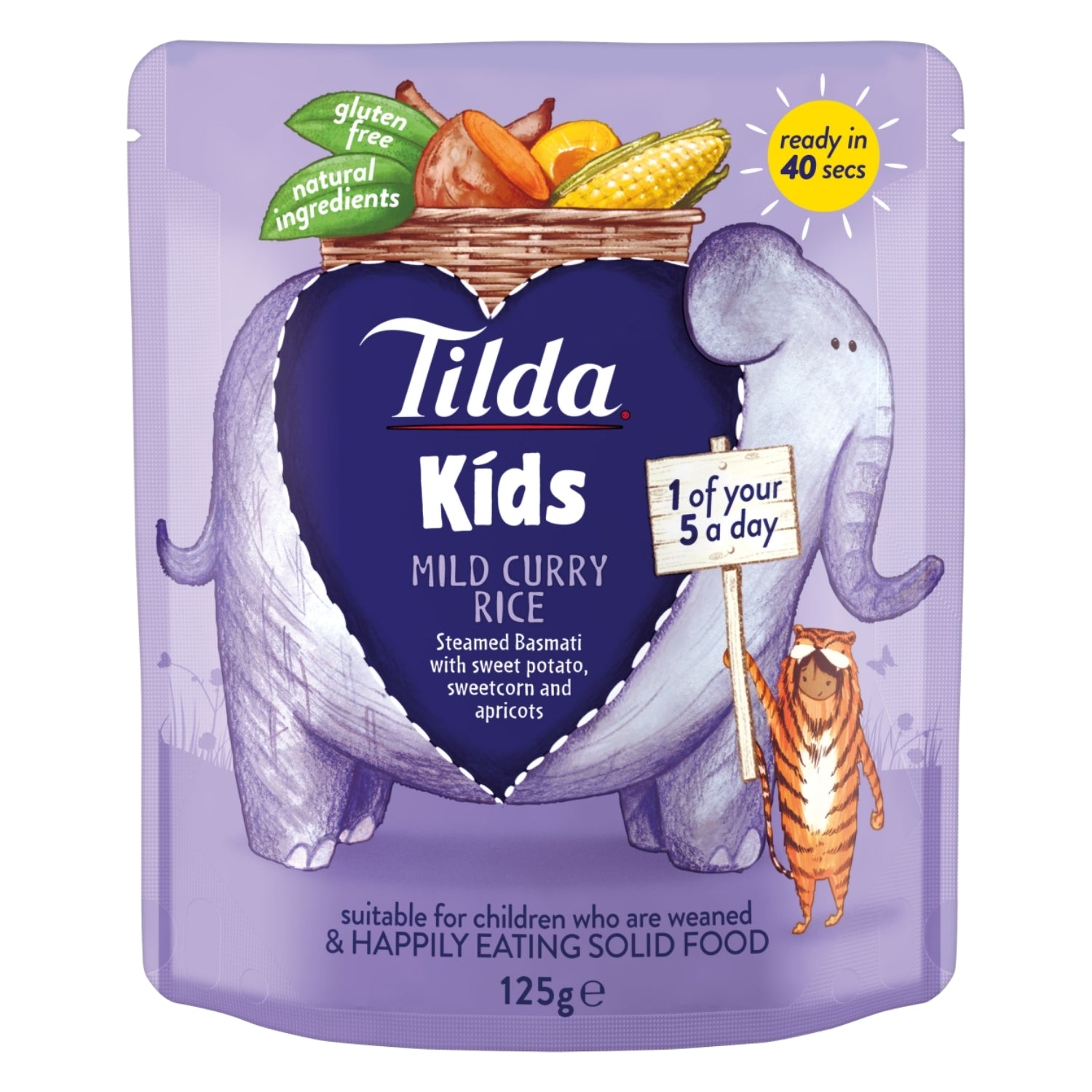 Tilda Kids Baby Food Pouch, Mild Curry Rice - 125g