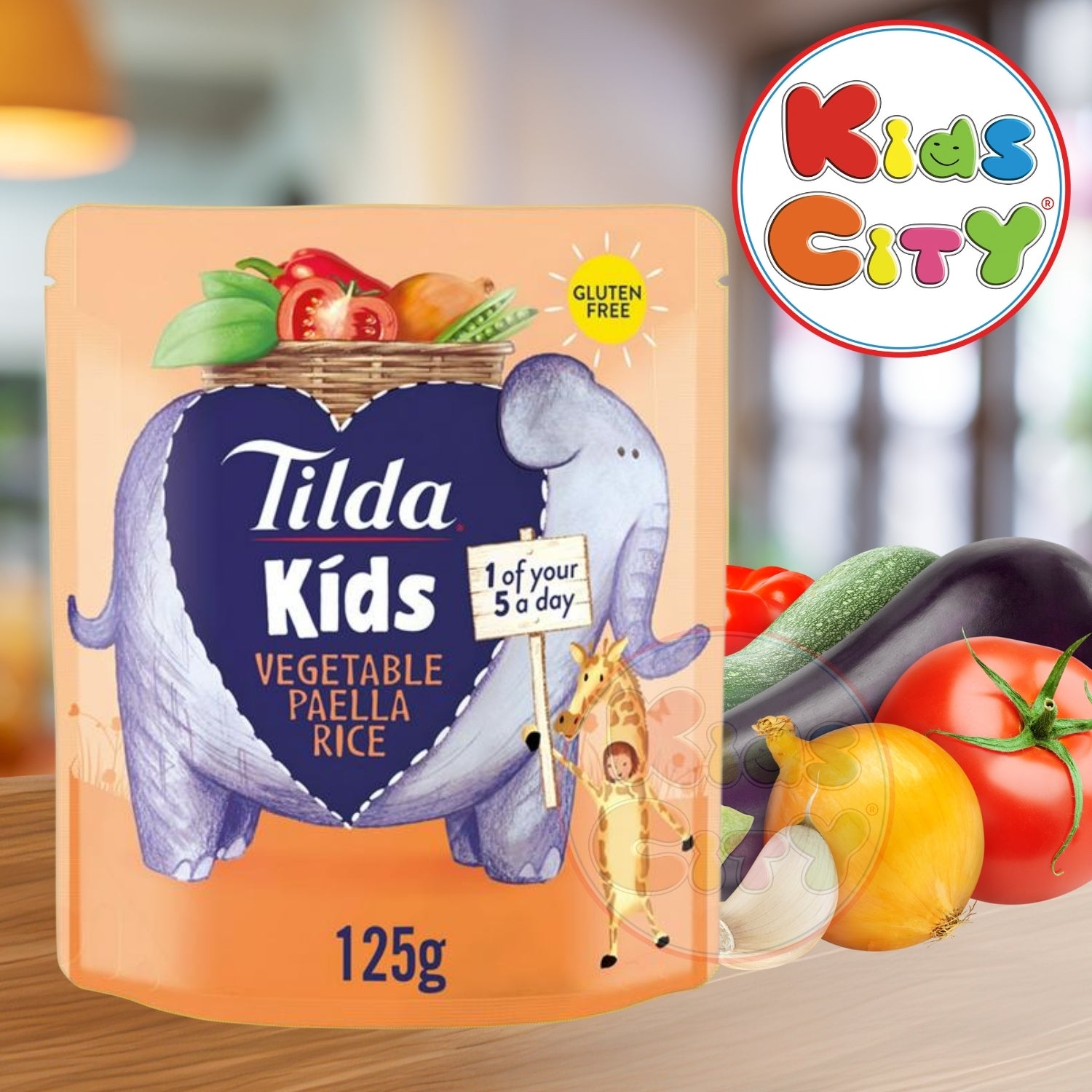 Tilda Kids Baby Food Pouch, Vegetable Paella Rice - 125g