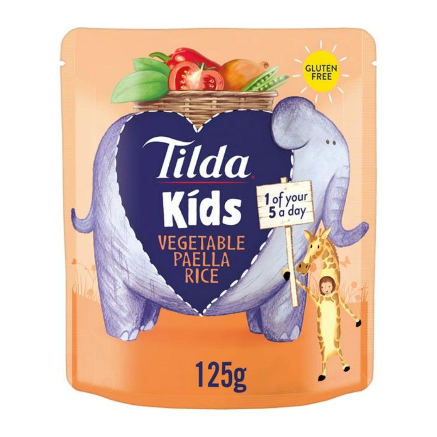Tilda Kids Baby Food Pouch, Vegetable Paella Rice - 125g