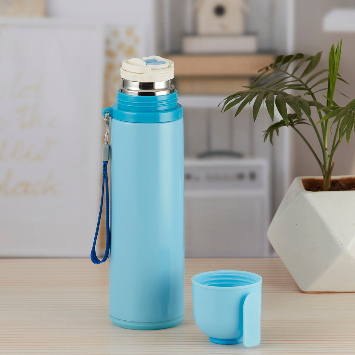 Stainless Steel Vacuum Insulated double wall Water Bottle for Home, Office, Travel and Sports, Leak - proof Lid for Hot and Cold liquids - 500ml (102-B)