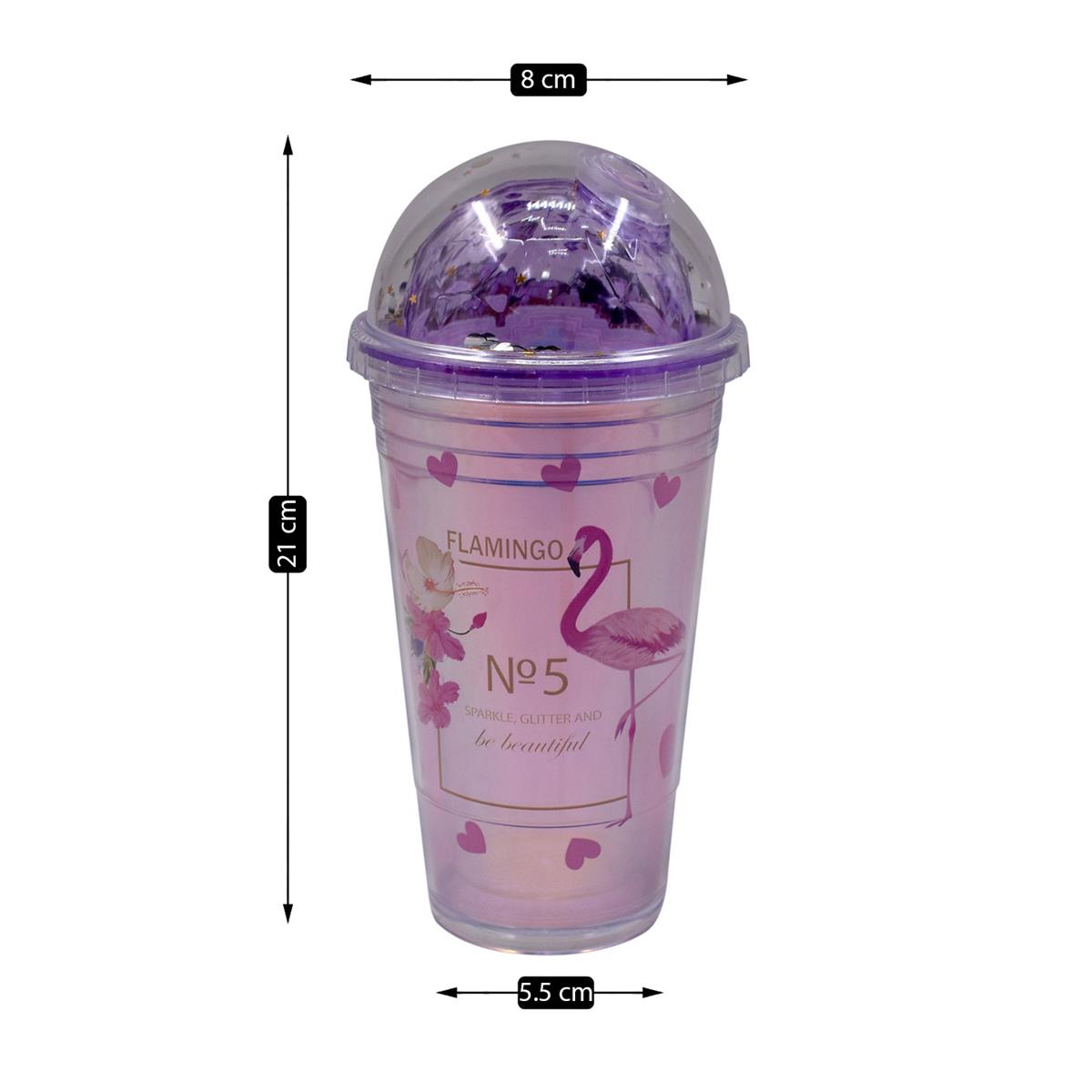 Acrylic Sipper, Cup, Tumbler Frosted with Straw and Lid for Water, Juice, Milk and other Bevrages - 270ml (BL-038-C)