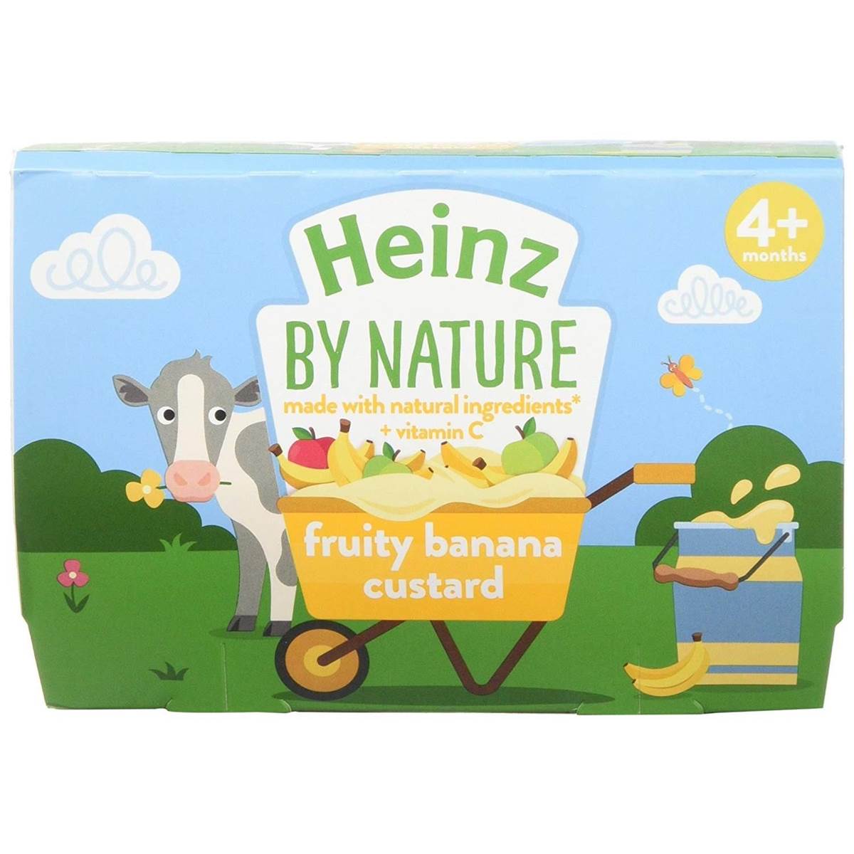 Heinz by Nature Fruity Banana Custrad (Pack of 4) - 400g (4x100g)
