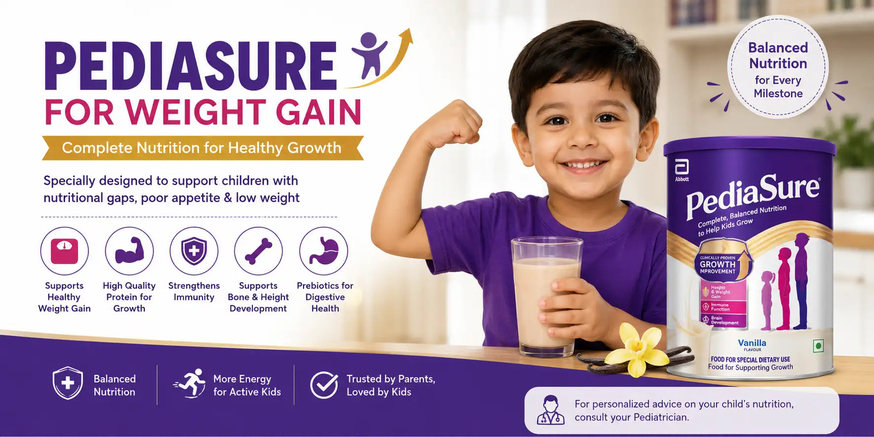 Pediasure for Weight Gain: Benefits, Ingredients & Complete Guide for Parents