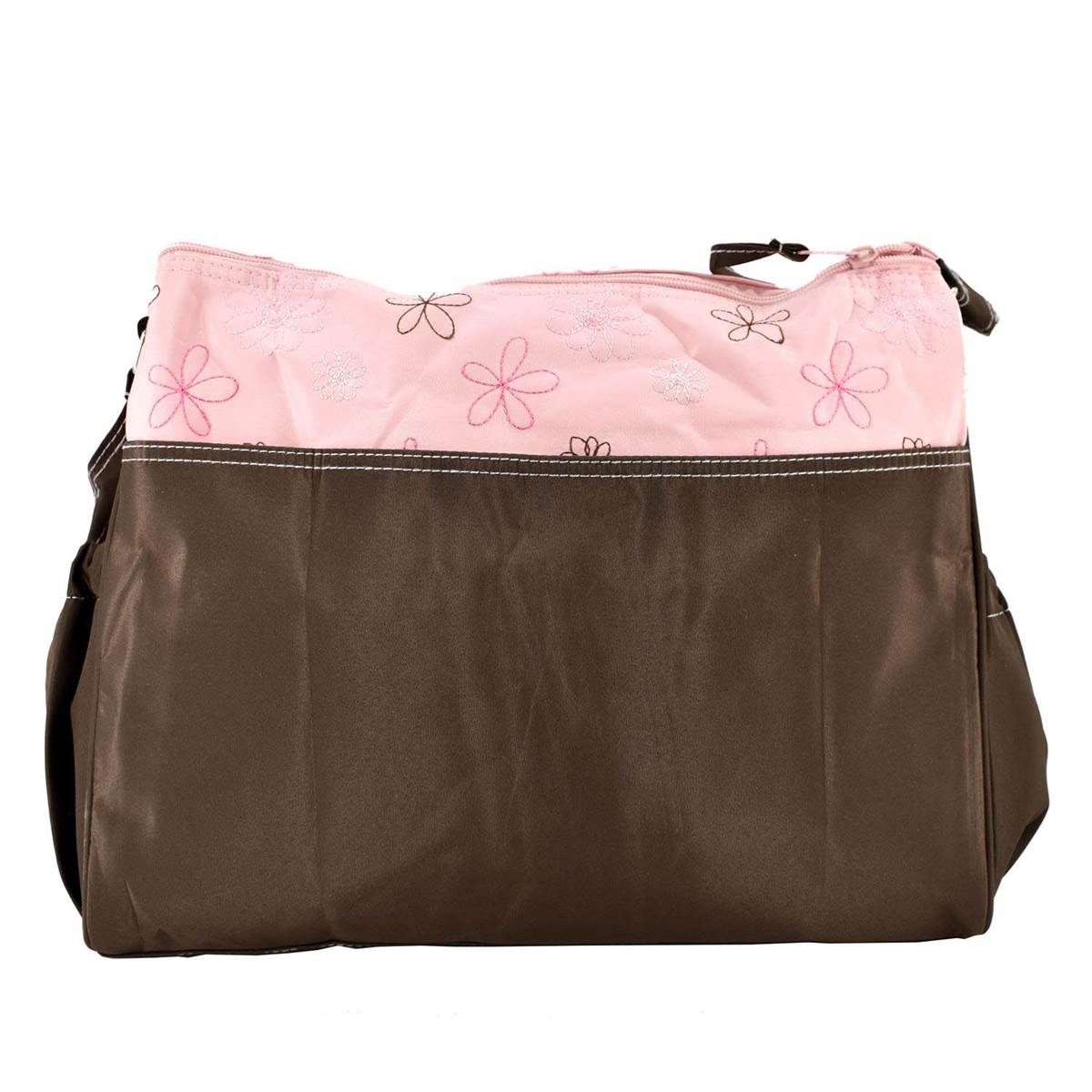 Baby Mother - Mother Bag with Diaper Changing Mat - Pink/Brown