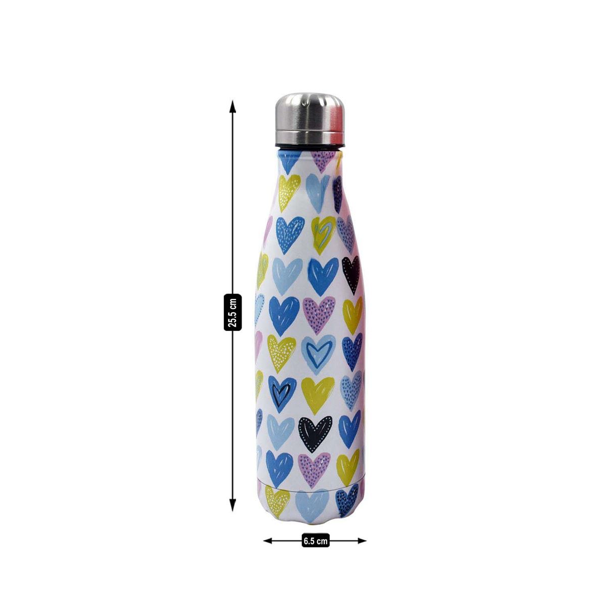 Stainless Steel Vacuum Insulated double wall Water Bottle for Home, Office, Travel and Sports, Leak - proof Lid for Hot and Cold liquids - 500ml (5843)