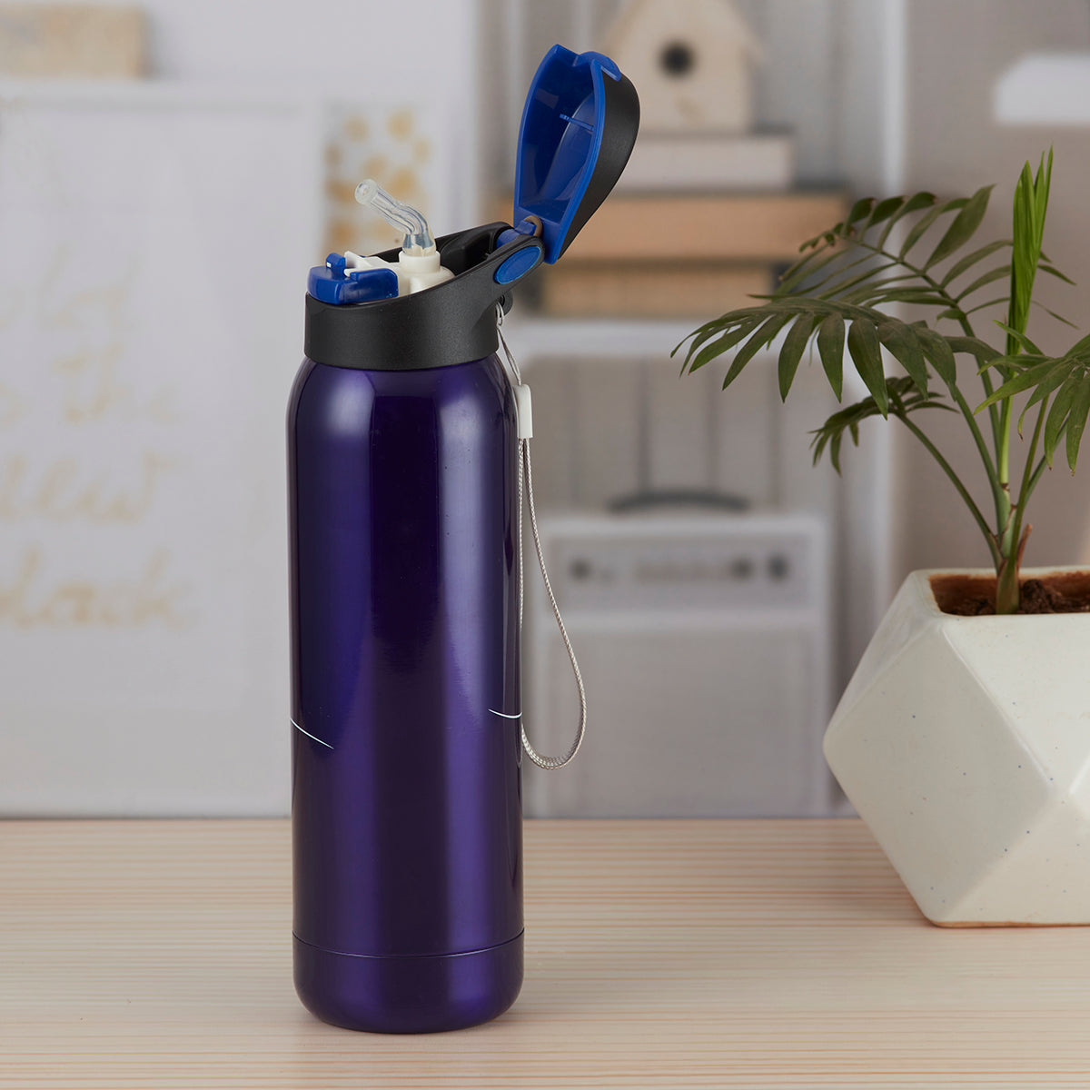 Stainless Steel Vacuum Insulated double wall Water Bottle for Home, Office, Travel and Sports, Leak - proof Lid for Hot and Cold liquids - 500ml (8426-1-C)