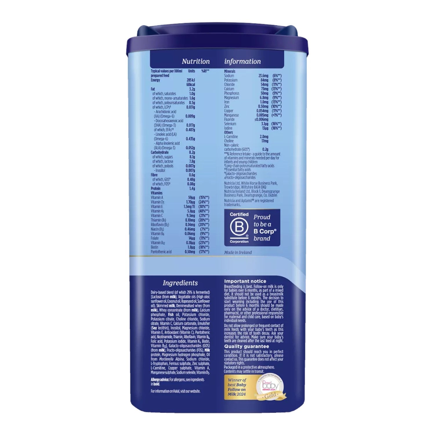 Aptamil 2 Follow On Milk (6-12m) 800g (Pack of 1)