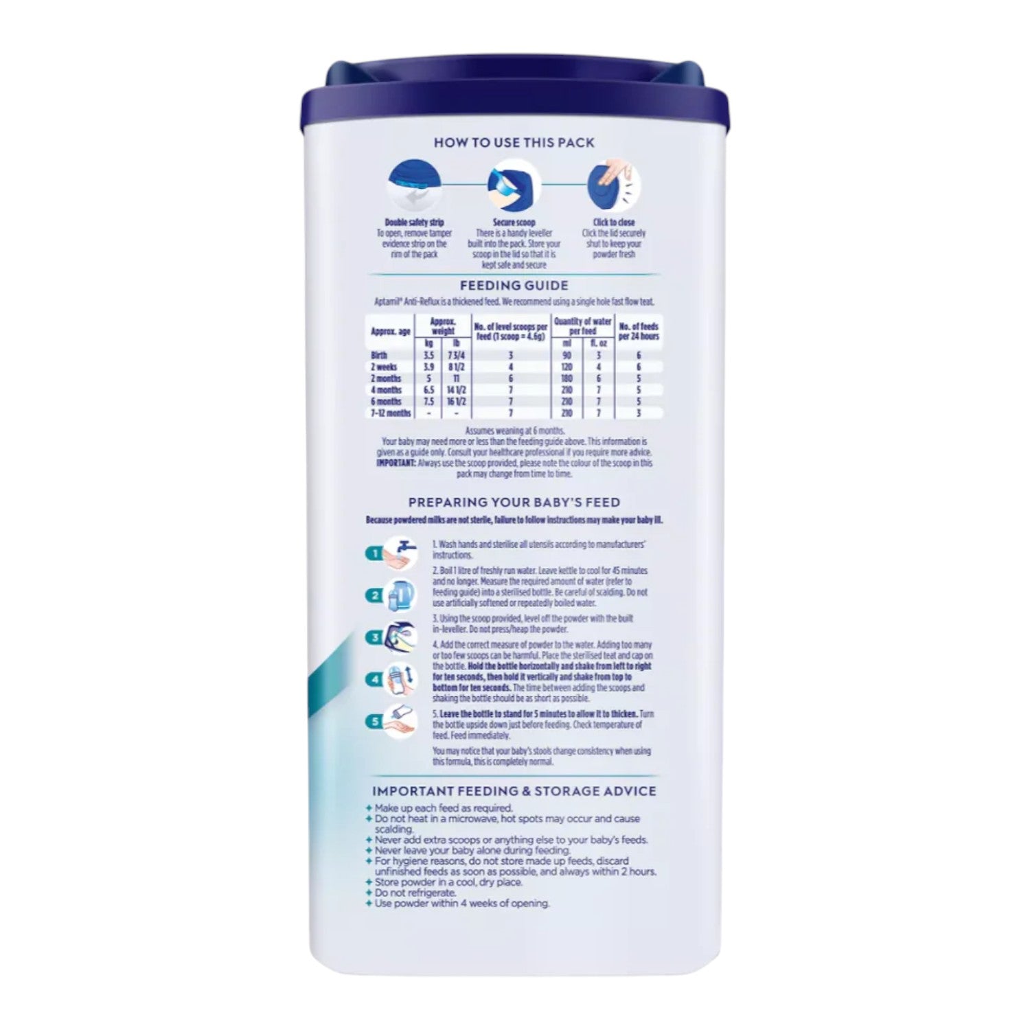 Aptamil Anti Reflux Milk Formula (0-12 months) 800g (Pack of 1)