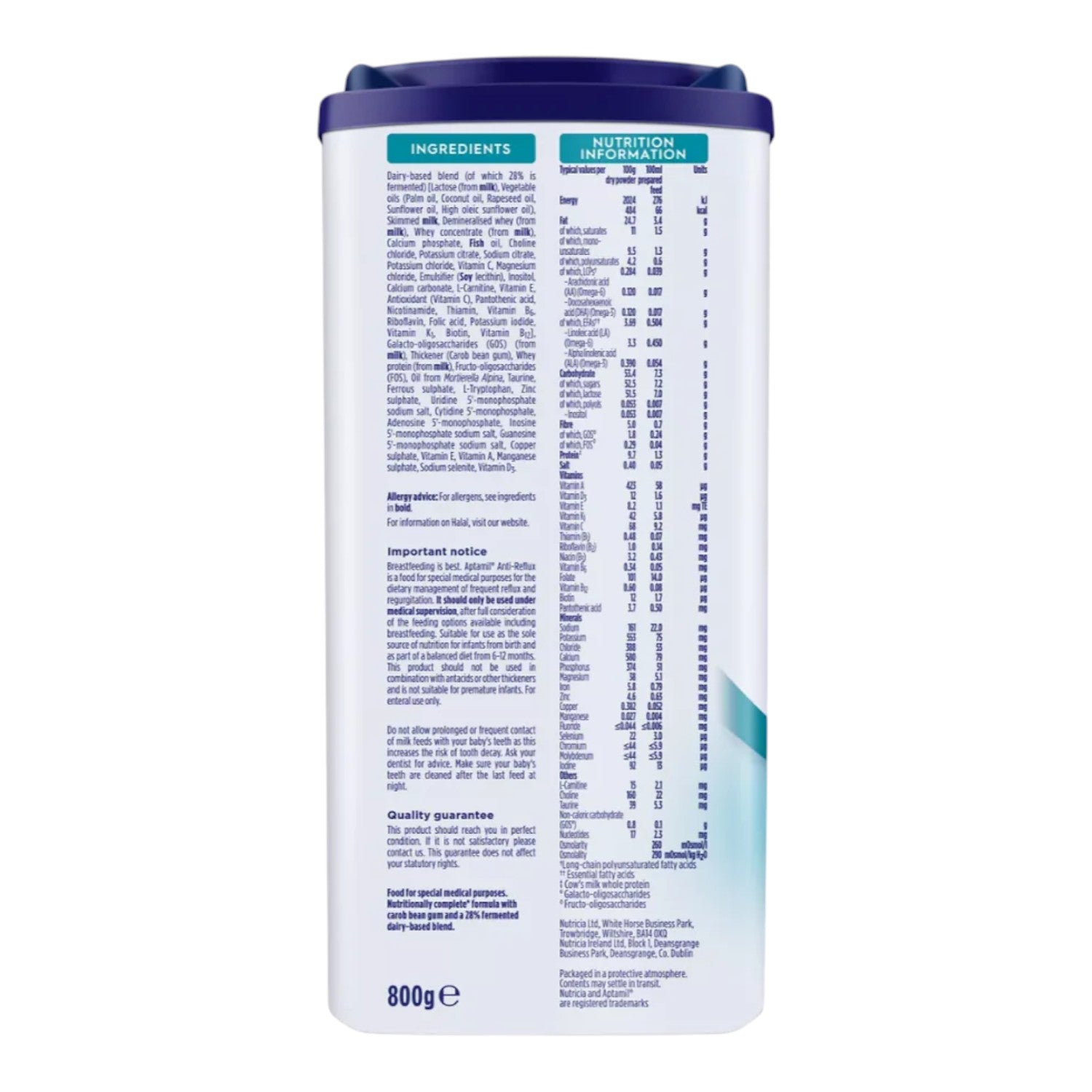 Aptamil Anti Reflux Milk Formula (0-12 months) 800g (Pack of 1)