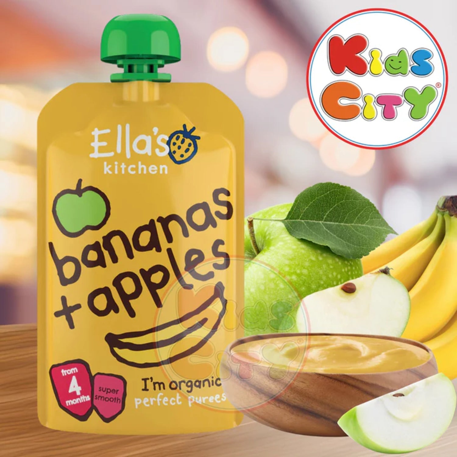 Ellas Kitchen Baby Food Pouch, Bananas + Apples - 120g