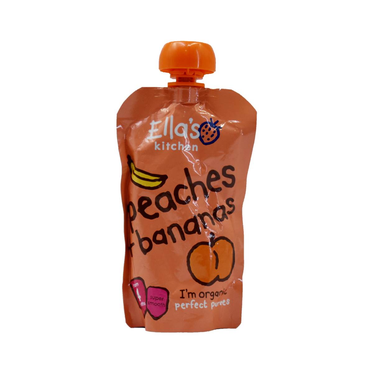 Ellas Kitchen Baby Puree, Peaches + Bananas - 120g