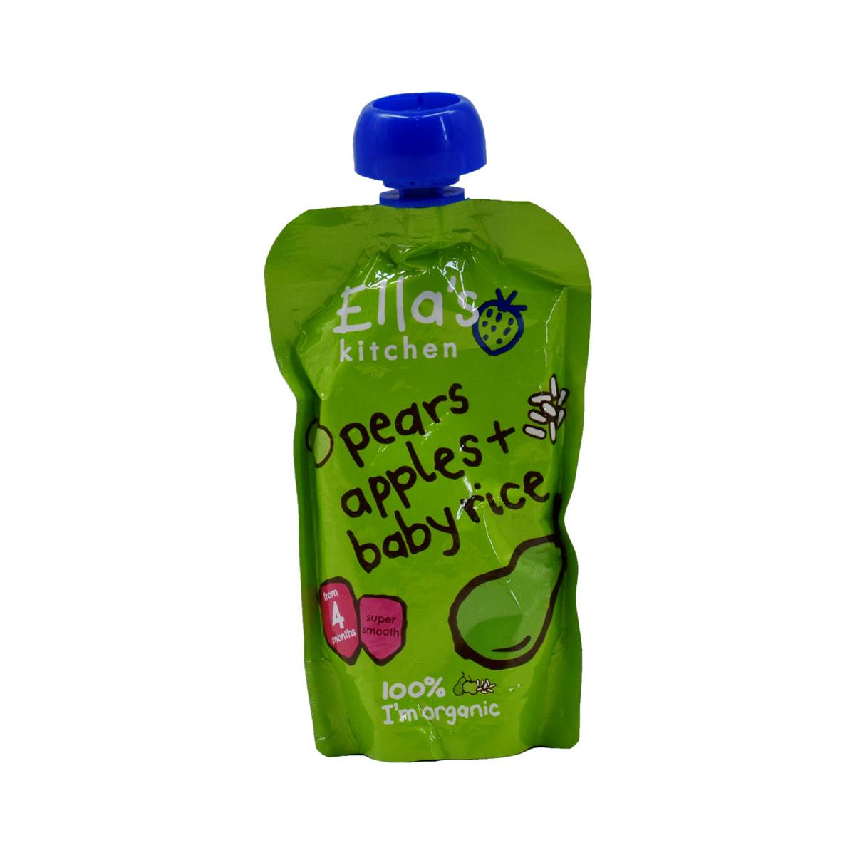 Ellas Kitchen Baby Puree, Pear + Apple Baby Rice - 120g