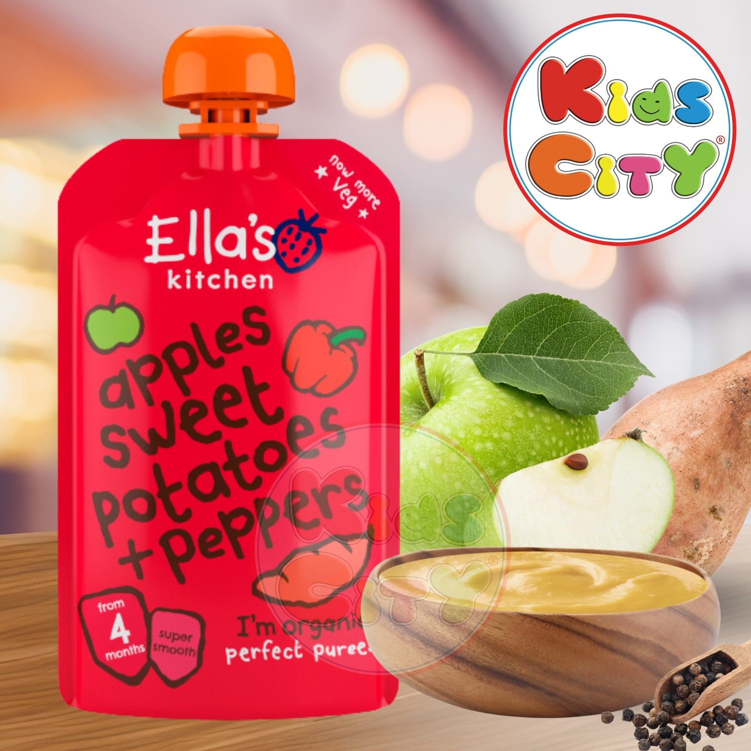 Ellas Kitchen Apples Sweet Potatoes + Peppers - 120g