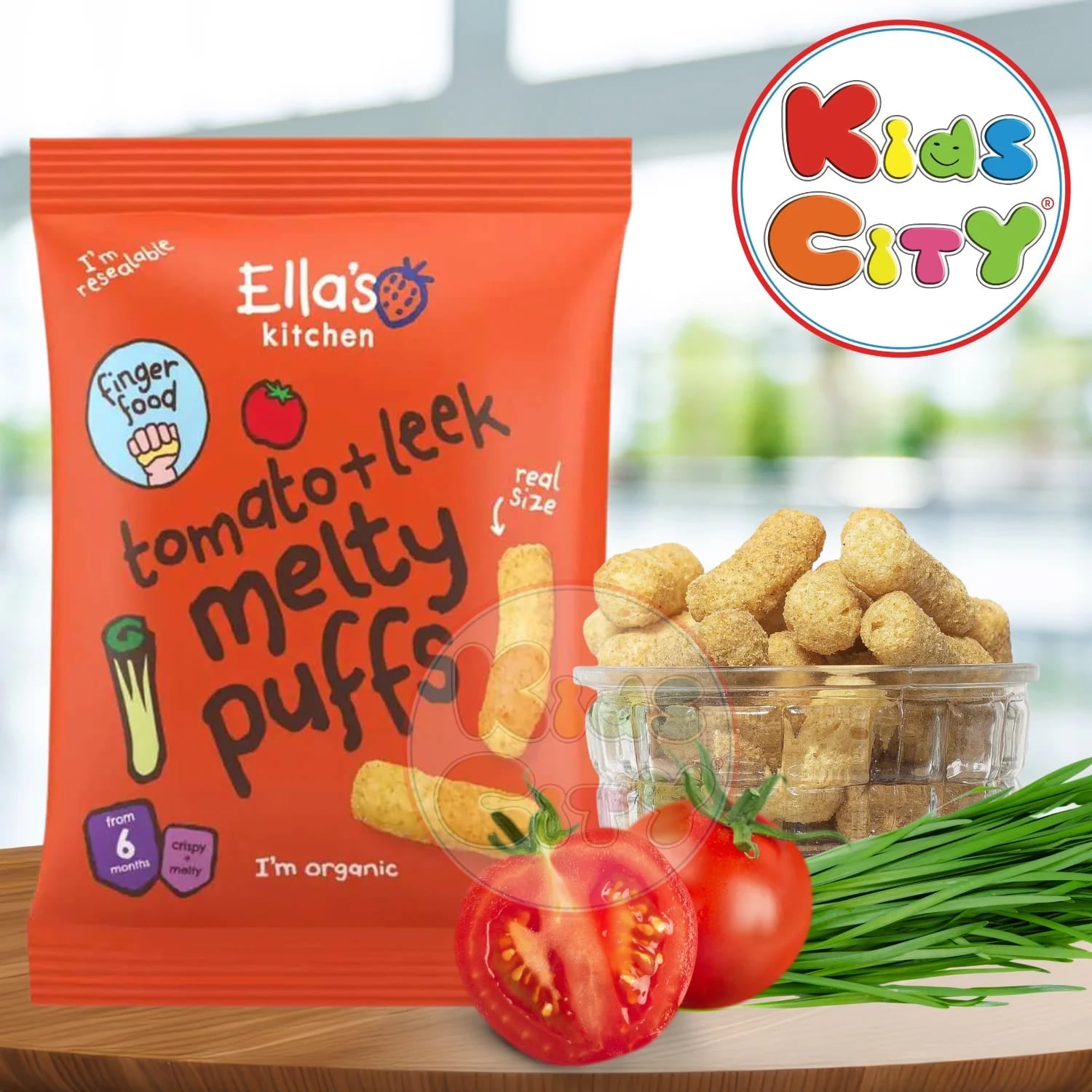 Ellas Kitchen Melty Puffs, Tomato Leek, 20g