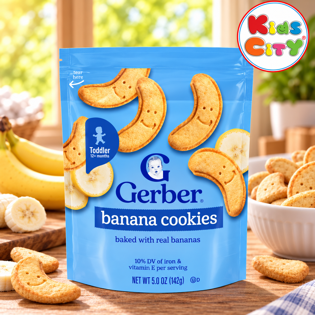 Gerber Snacks for Baby, Banana Cookies (5oz)