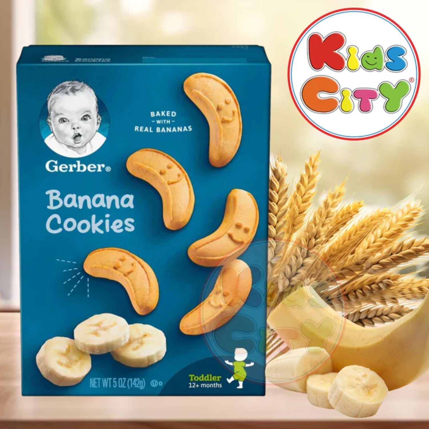 Gerber Snacks for Baby, Banana Cookies for Toddler