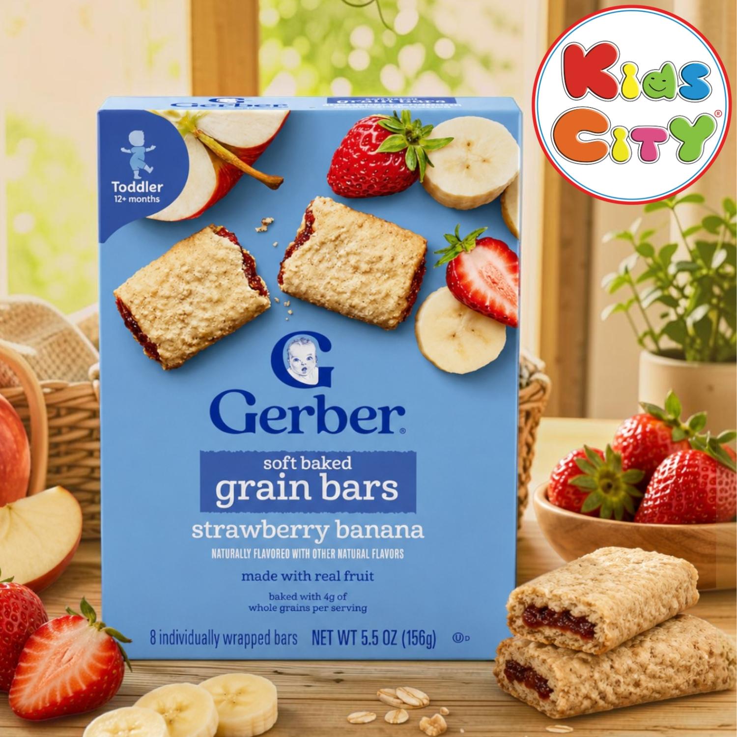 Gerber Soft Baked Grained Bars (5.5oz) Strawberry Banana