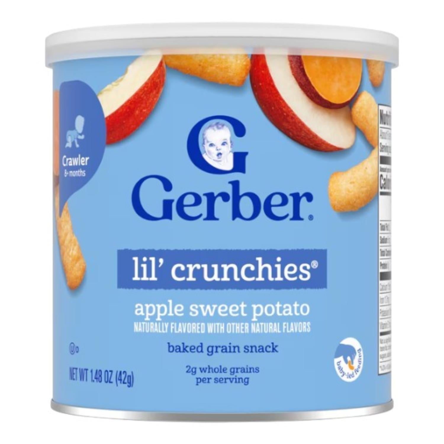 Gerber Snacks for Baby, Lil Crunchies, Apple Sweet Potato
