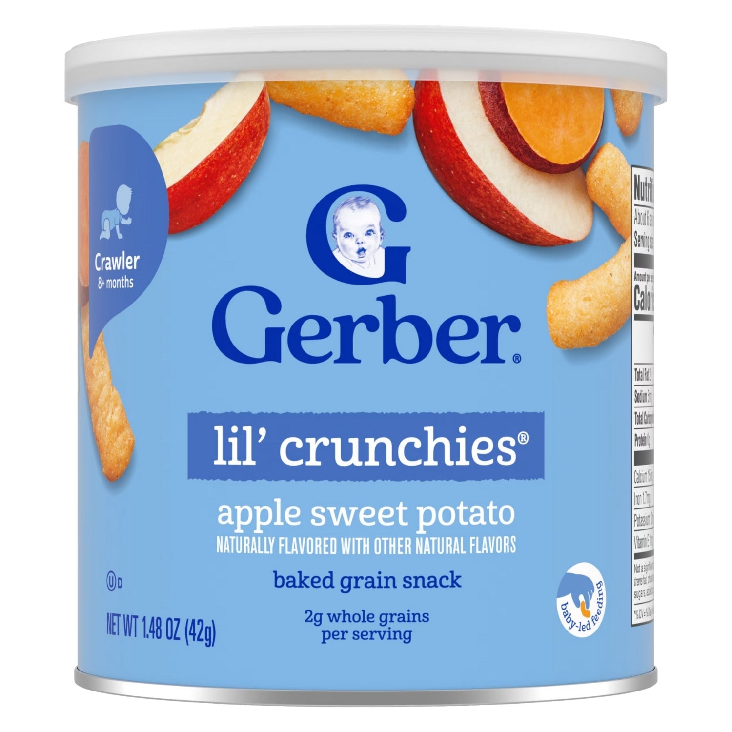 Gerber Snacks for Baby, Lil Crunchies for Crawler (1.48oz) - Apple Sweet Potato