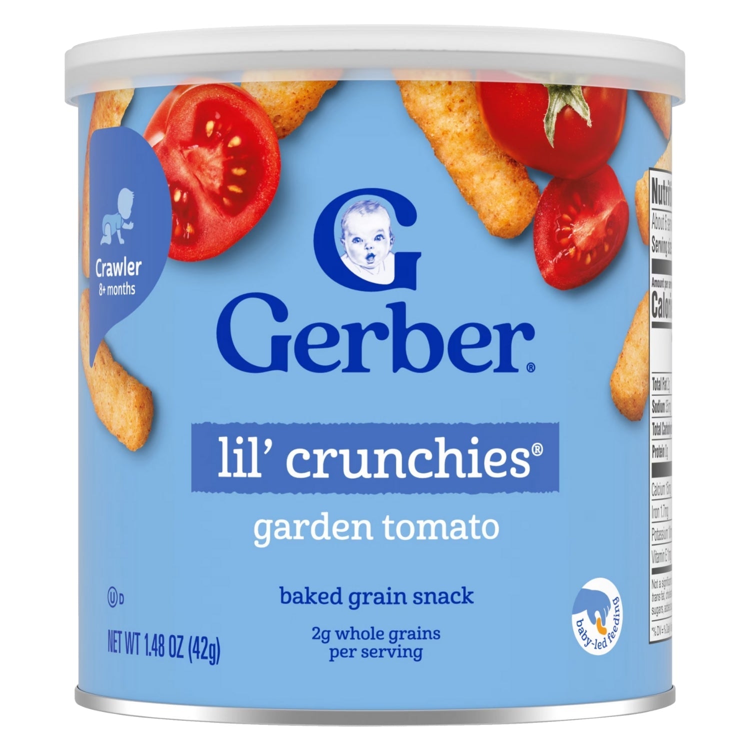 Gerber Snacks for Baby, Lil Crunchies for Crawler (1.48oz) - Garden Tomato
