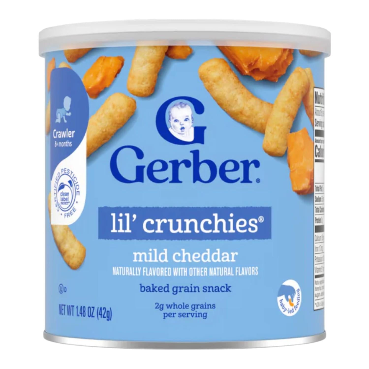 Gerber Snacks for Baby, Lil Crunchies, Mild Cheddar