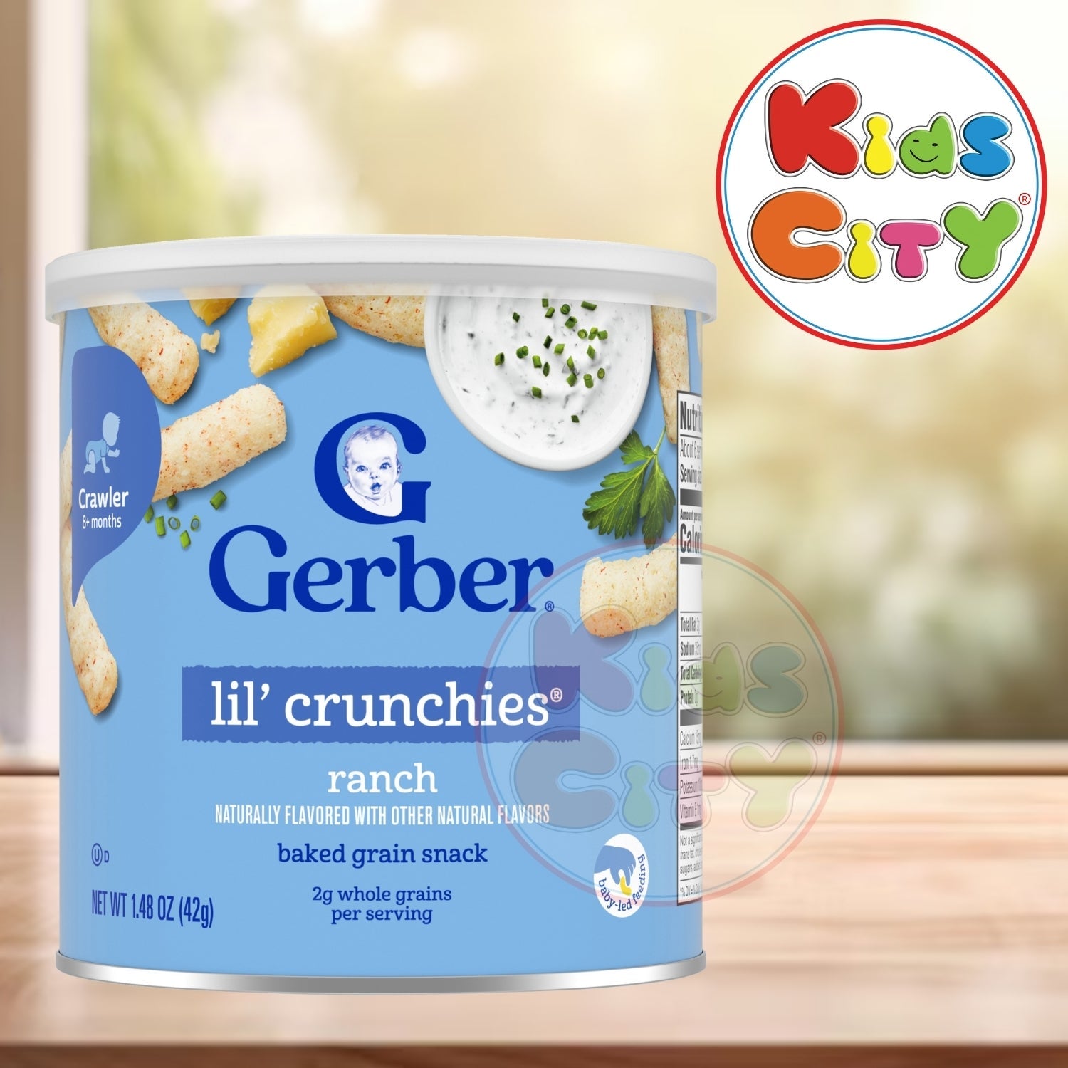 Gerber Snacks for Baby, Lil Crunchies for Crawler (1.48oz) - Ranch
