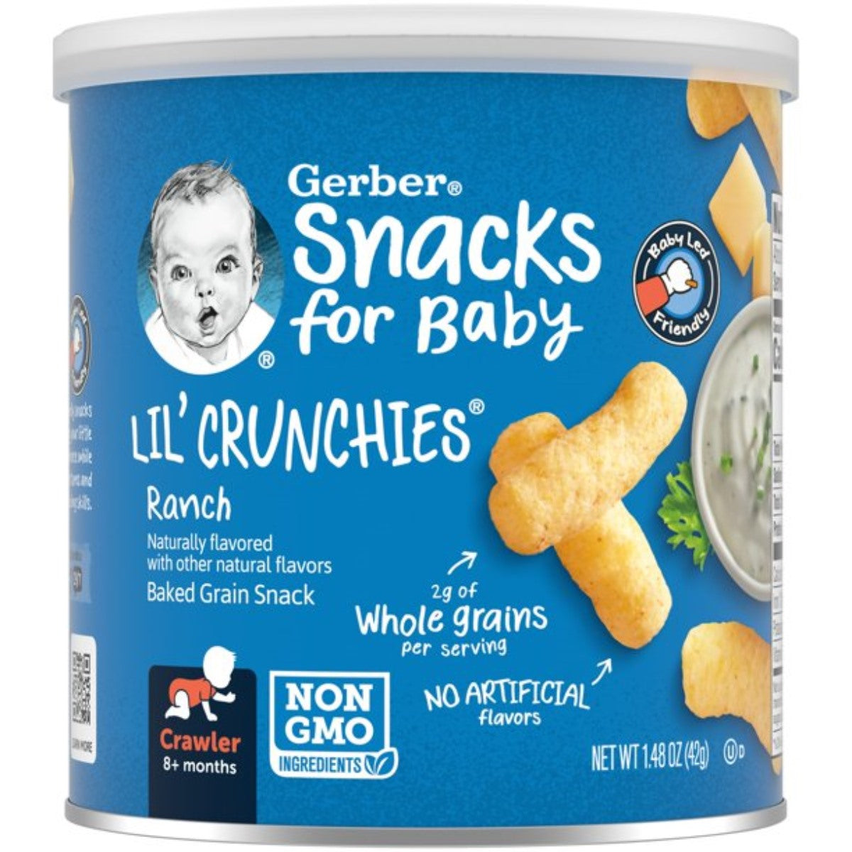 Gerber Snacks for Baby, Lil Crunchies for Crawler (1.48oz) - Ranch