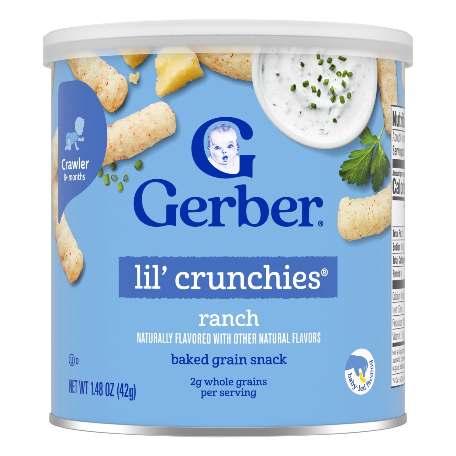 Gerber Snacks for Baby, Lil Crunchies for Crawler (1.48oz) - Ranch