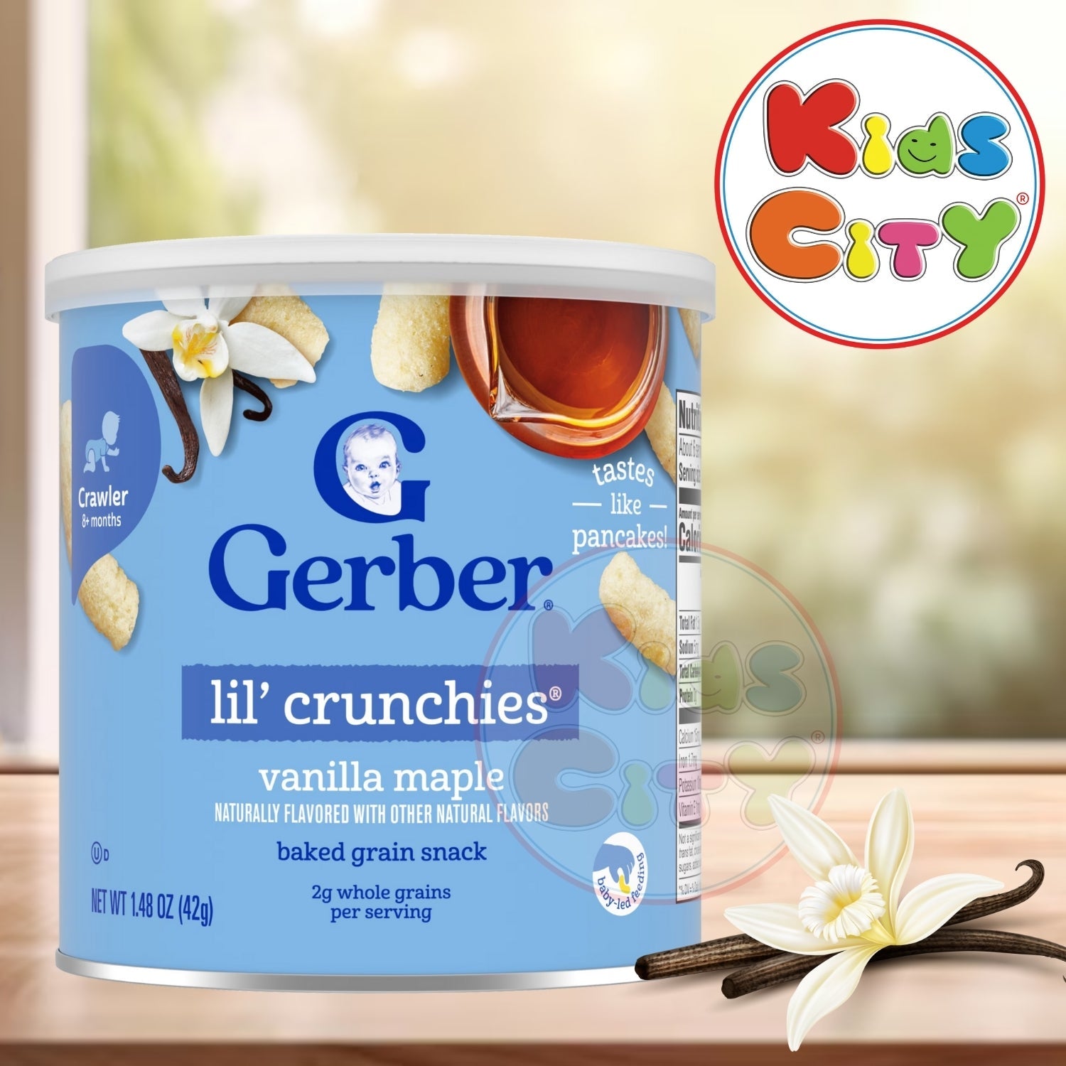 Gerber Snacks for Baby, Lil Crunchies, Vanilla Maple (Pack of 1)