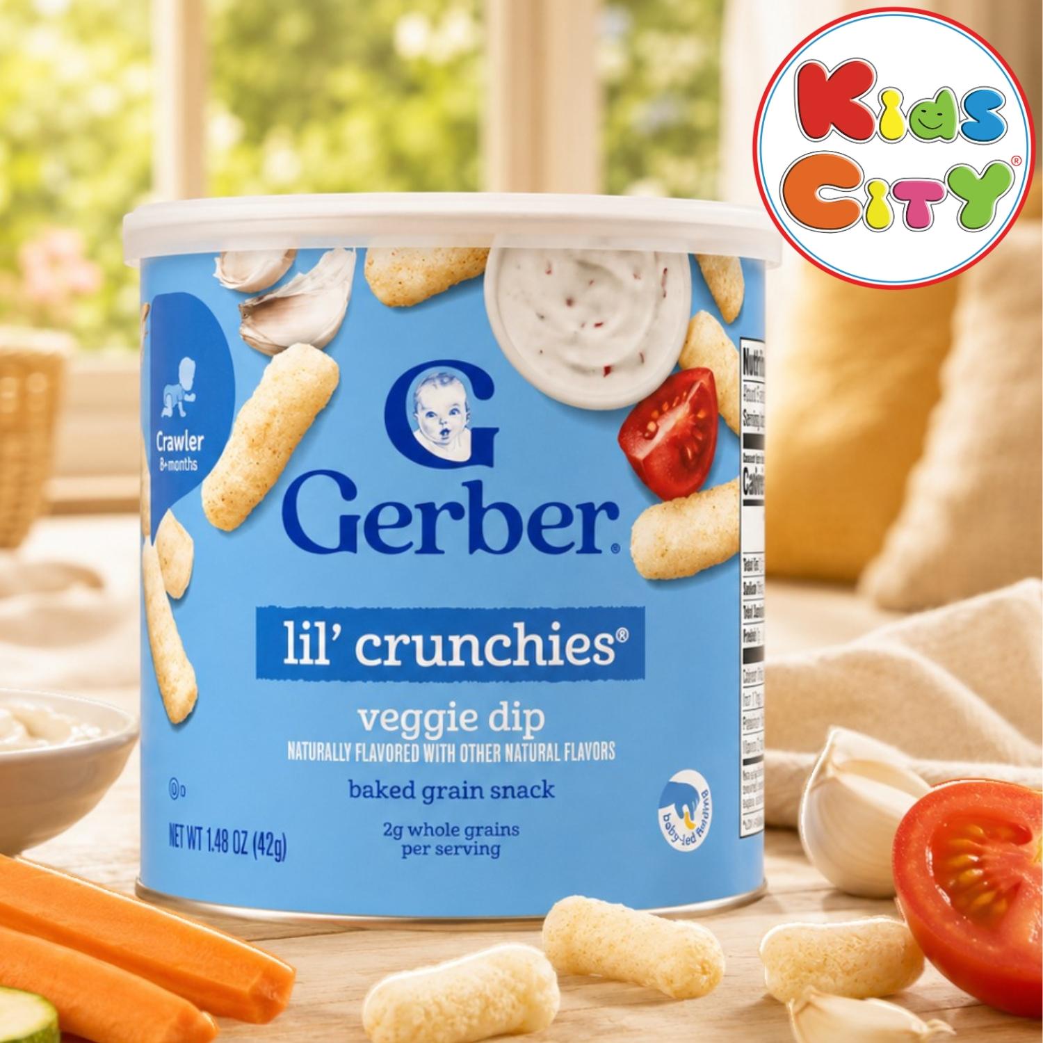Gerber Snacks for Baby, Lil Crunchies, Veggie Dip