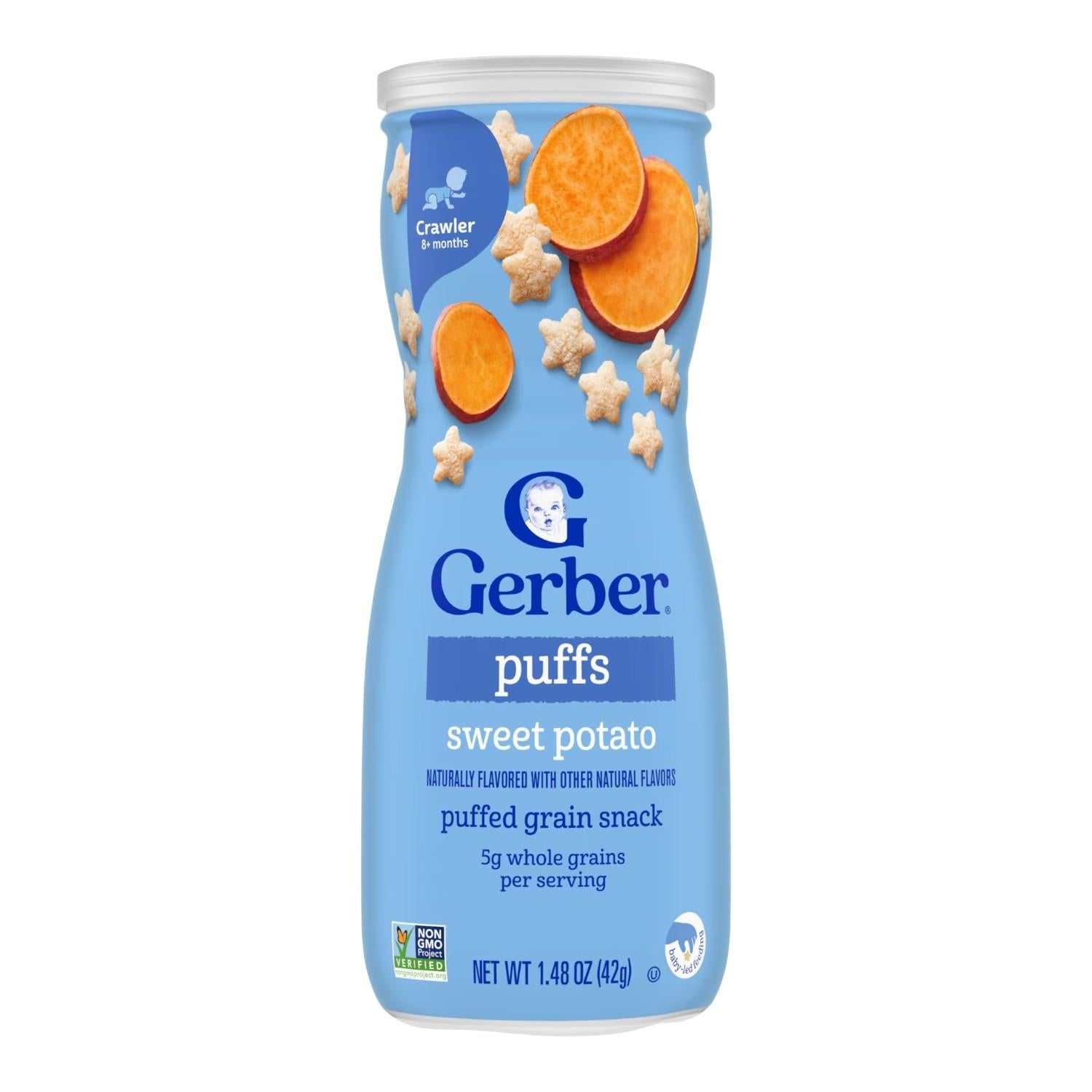 Gerber Snacks for Baby, Grain & Grow Puffs, Sweet Potato
