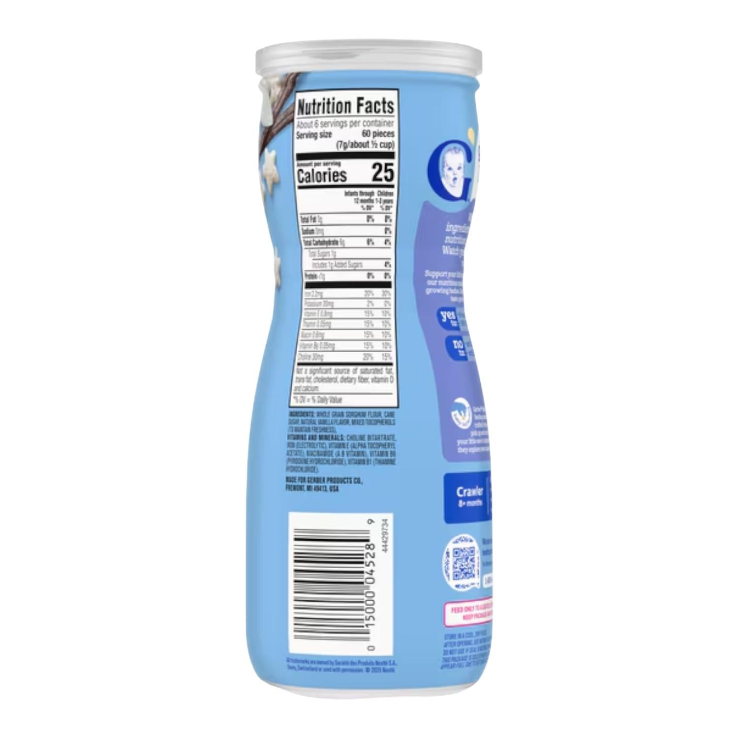 Gerber Snacks for Baby, Grain & Grow Puffs, Vanilla