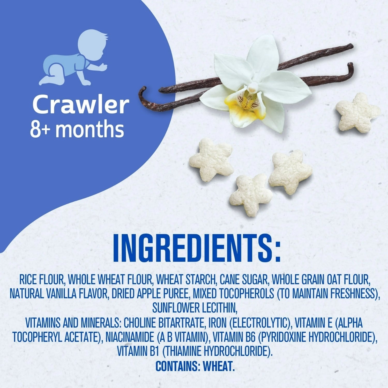 Gerber Snacks for Baby, Grain & Grow Puffs for Crawler (1.48oz) - Vanilla