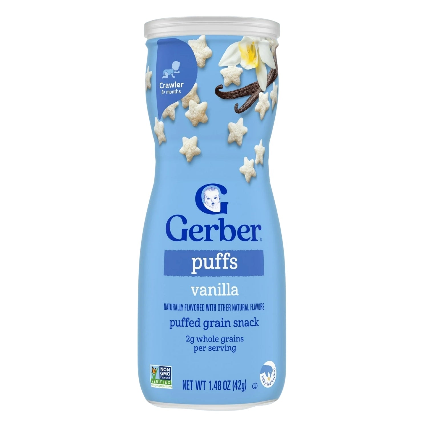 Gerber Snacks for Baby, Grain & Grow Puffs for Crawler (1.48oz) - Vanilla