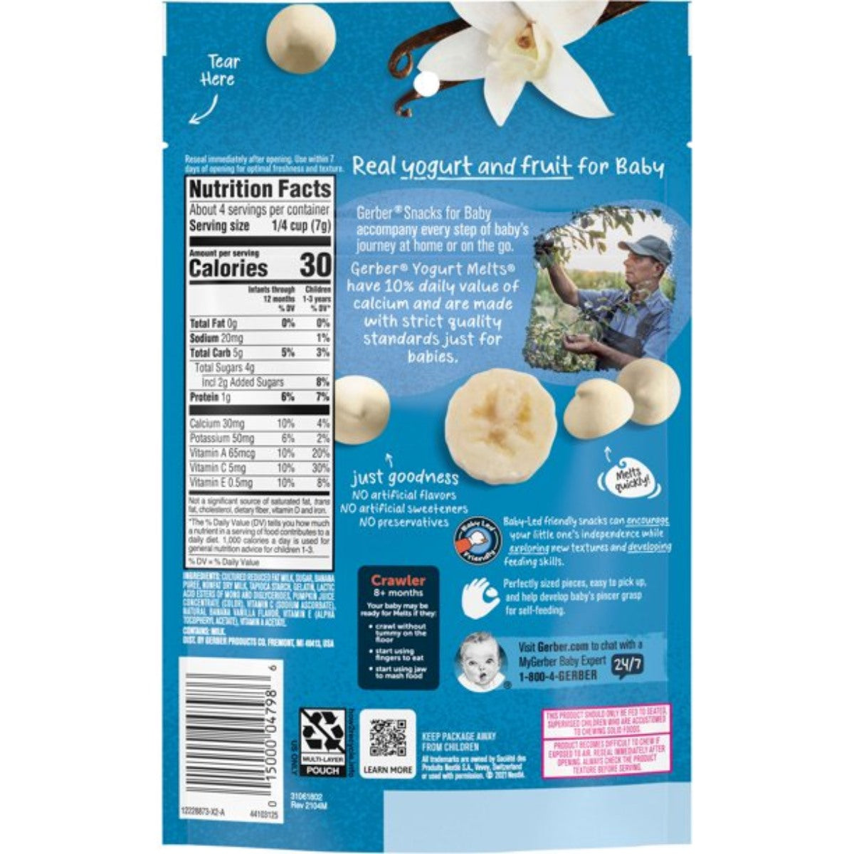 Gerber Yogurt Melts Banana Vanilla