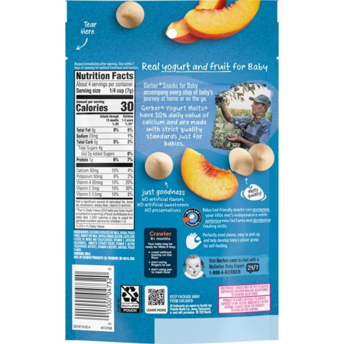 Gerber Yogurt Melts Peach