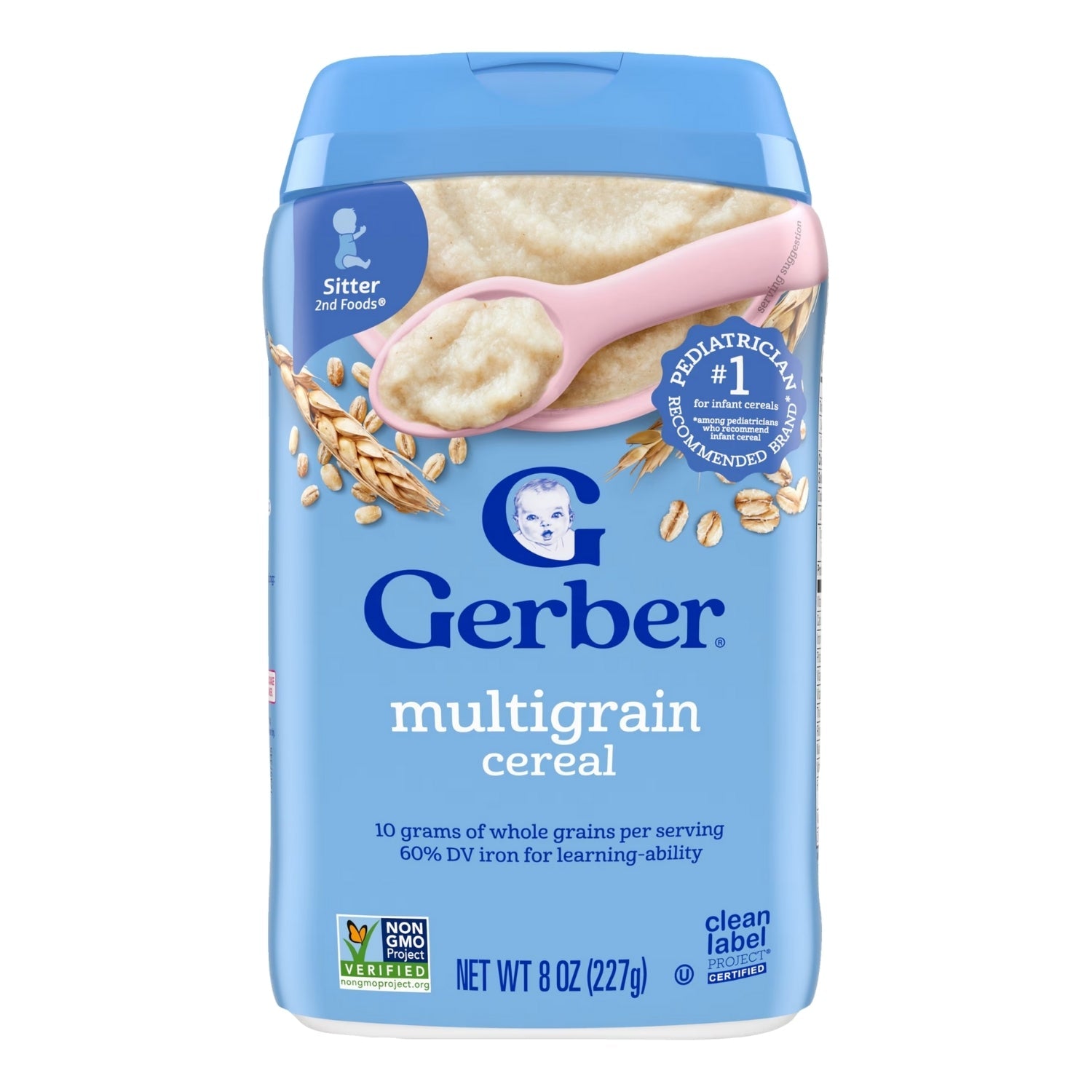 Gerber Cereal for Baby, Grain & Grow, Multigrain for Sitter (8oz)