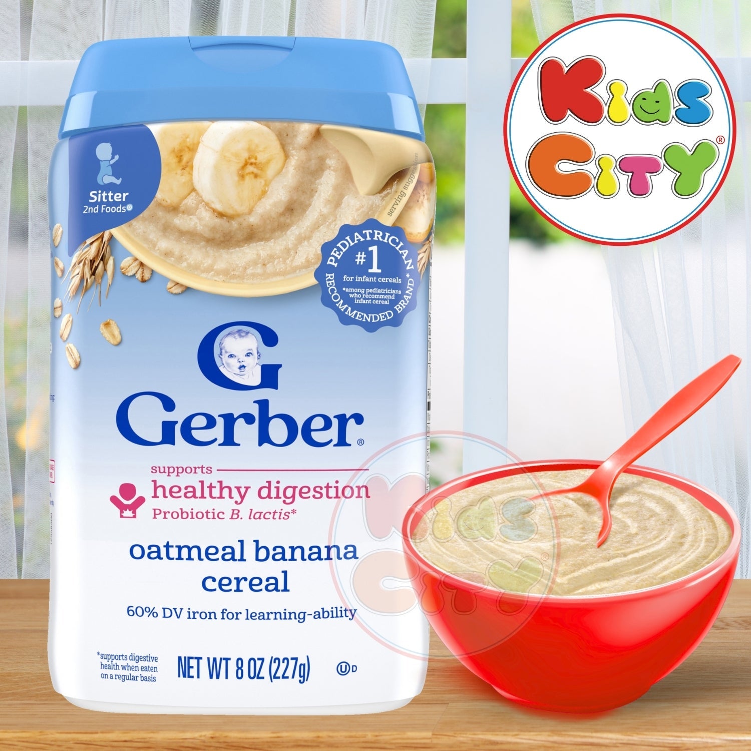 Gerber Cereal for Baby, Probiotic Oatmeal Banana for Sitter (8oz)