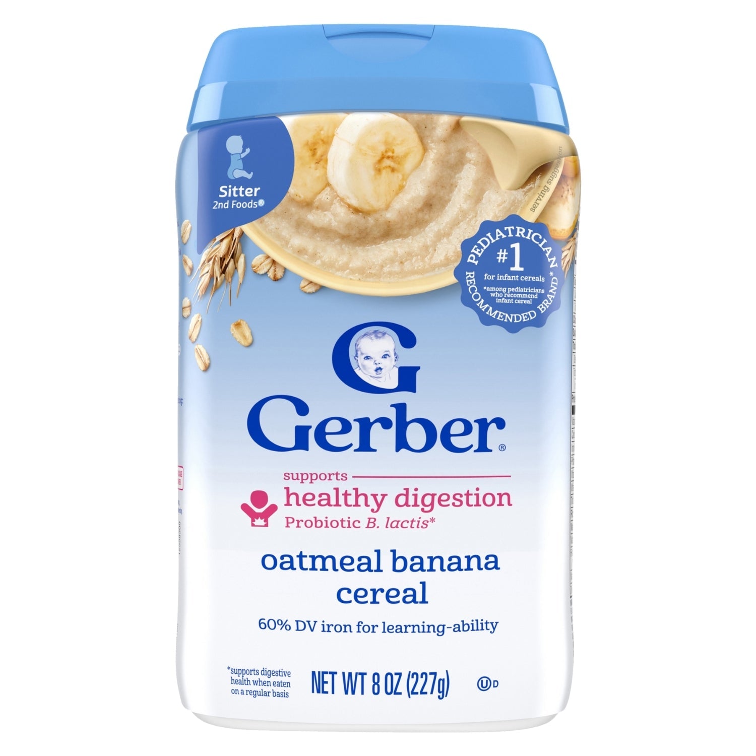 Gerber Cereal for Baby, Probiotic Oatmeal Banana for Sitter (8oz)