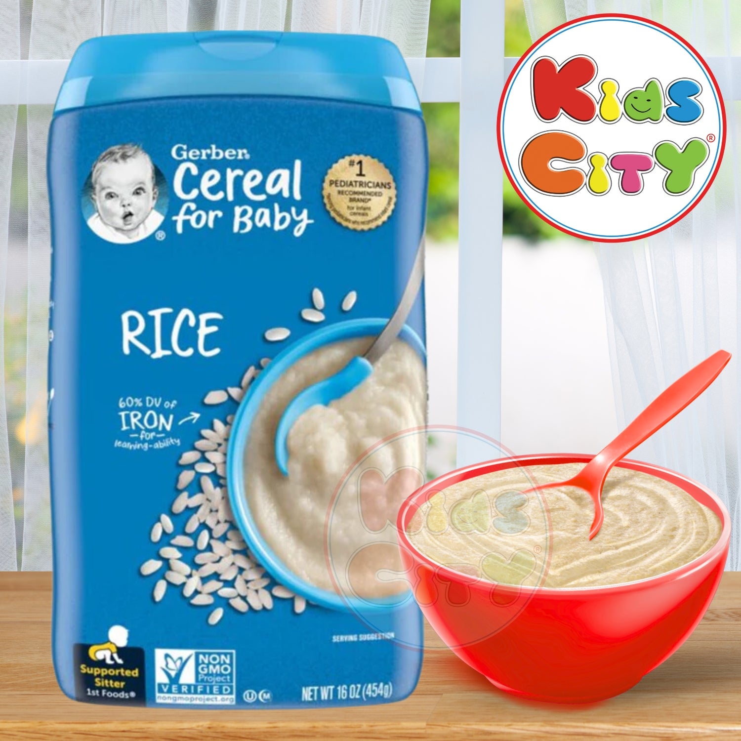 Gerber Cereal for Baby, Rice for Supported Sitter (16oz)